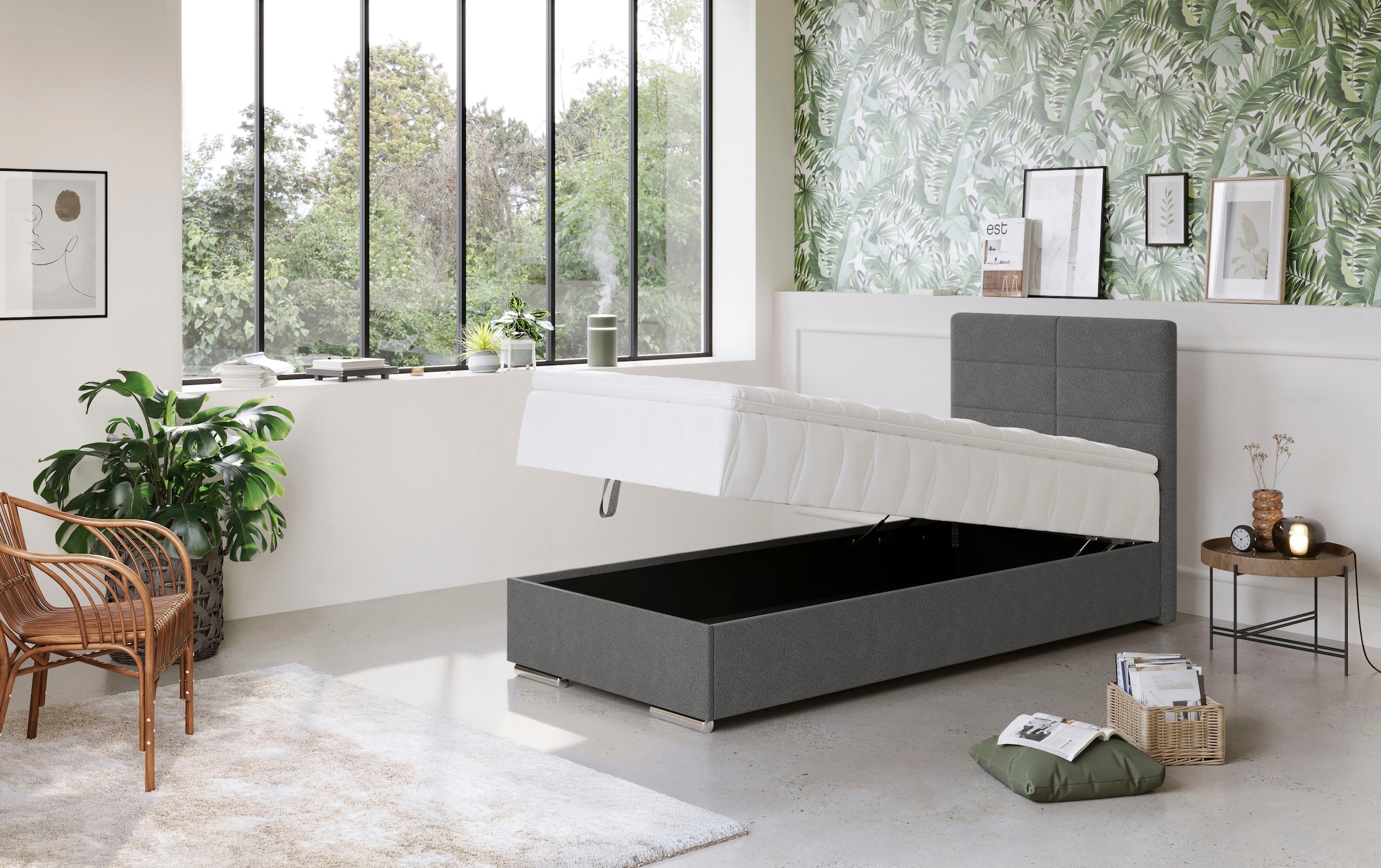 COTTA Boxbett »Tom«, mit Bettkasten, Topper und Zierkissen