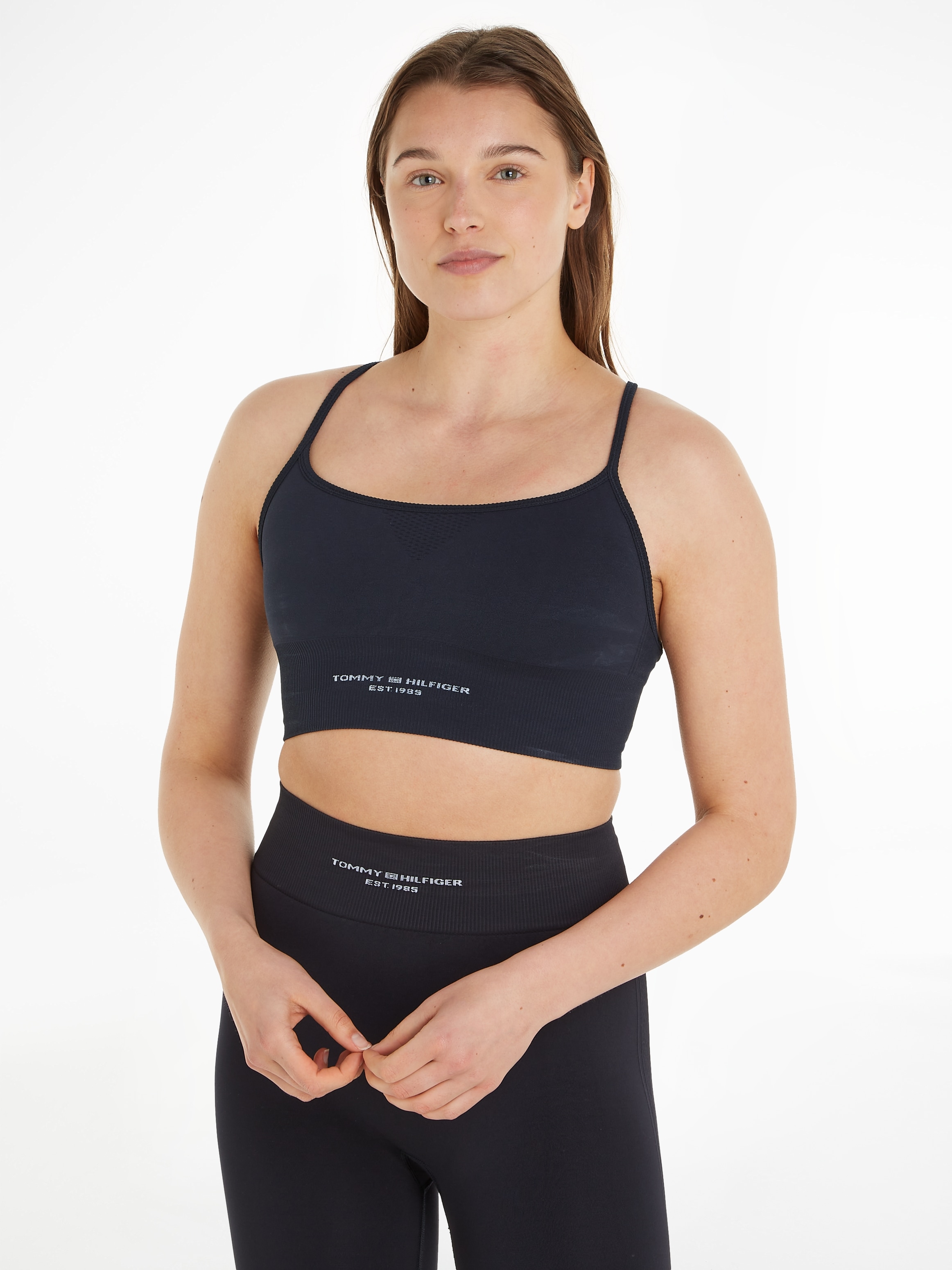 TOMMY HILFIGER Sport Sport-Bustier »MINI CORP LOW INT SEAMLESS BRA«, mit Trägern für leichten Halt