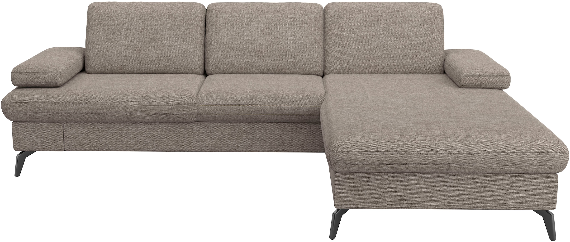 sit&more Ecksofa »Morris Jubi L-Form«, inkl. Armteilfunktion und 1 Zierkissen, wahlweise mit Bettfunktion