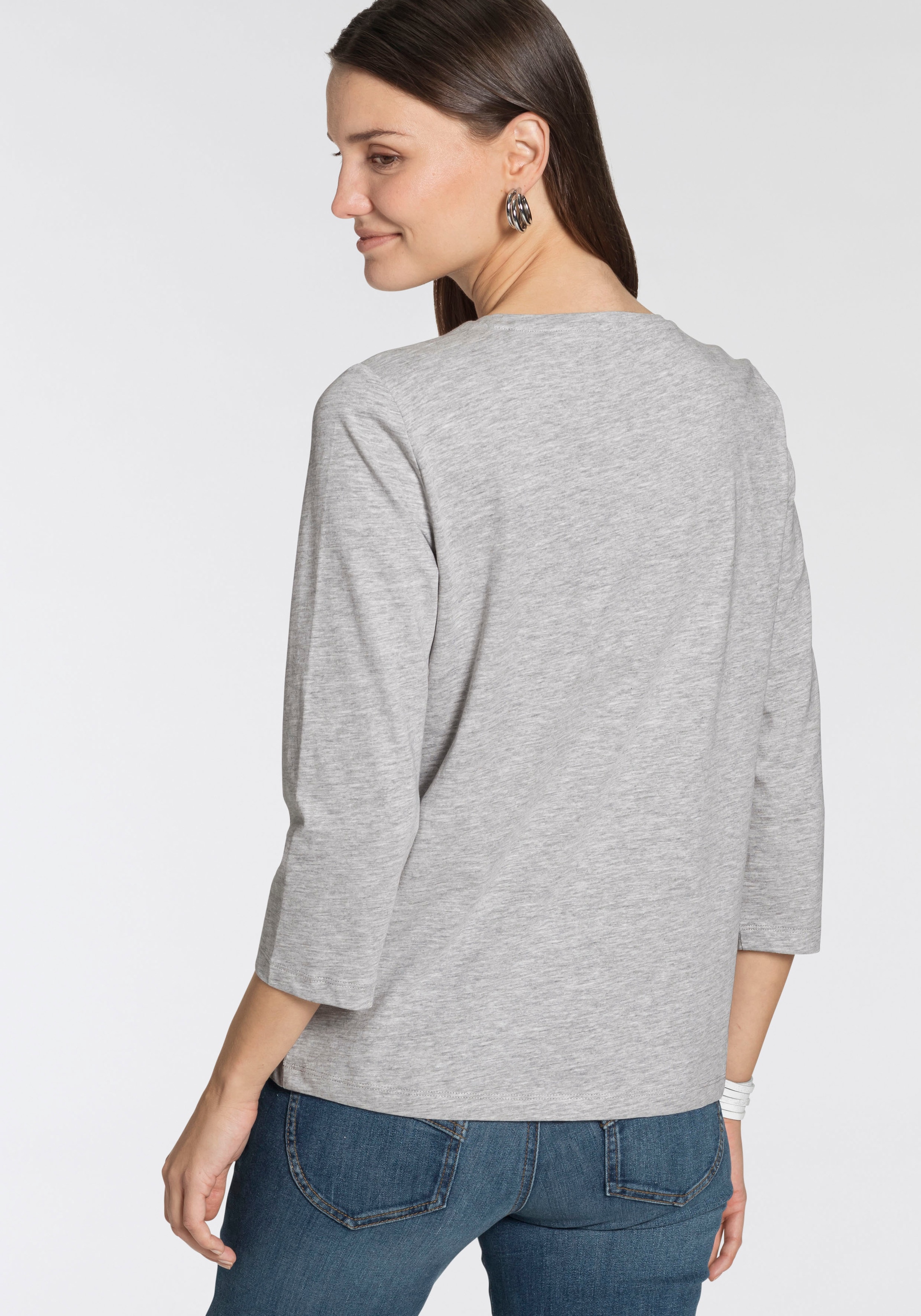 TOM TAILOR 3/4-Arm-Shirt, (Packung, 2 tlg., 2er-Pack), im Doppel - immer Ringel + uni