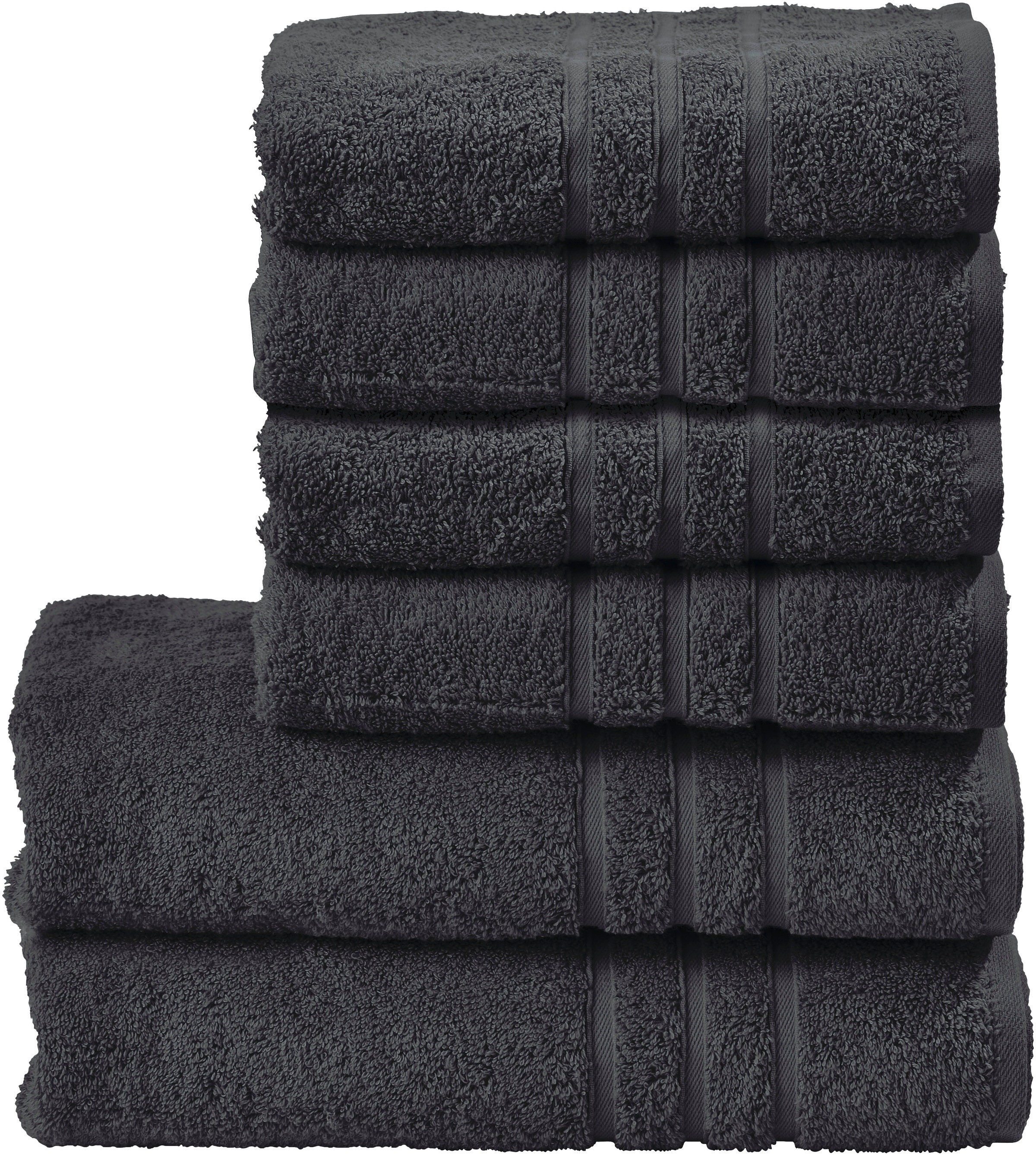 done.® Handtuch Set »Daily Uni«, (Set, 6 St., 4 Handtücher (50x100 cm)-2 Du günstig online kaufen