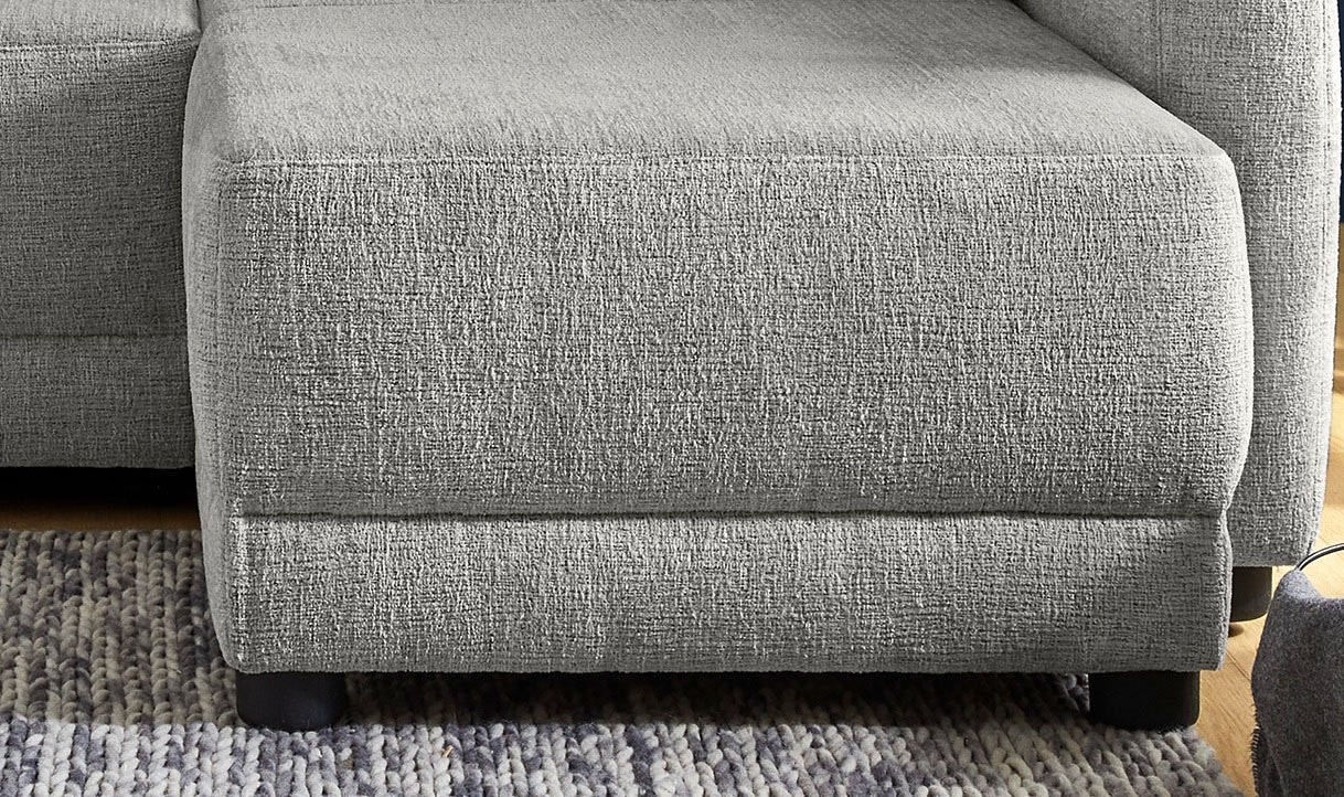 Jockenhöfer Gruppe Ecksofa »Venezia, inklusive Bettfunktion und Bettkasten« Ottomane links oder rechts montierbar, inkl. Rücken- und Zierkissen