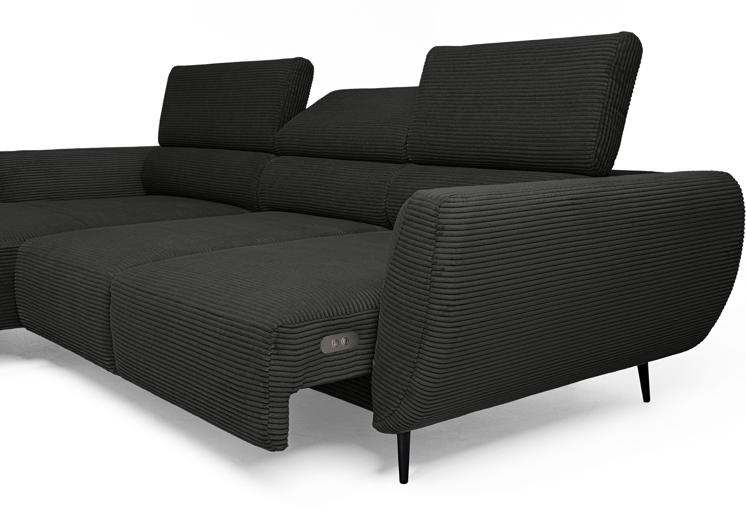 WERK2 Ecksofa »Alisson, mit elektrischer Sitztiefenverstellung, L-Form, Breite 277 cm«, Alisson – flexibler Komfort mit modernem Design und smarten Details.
