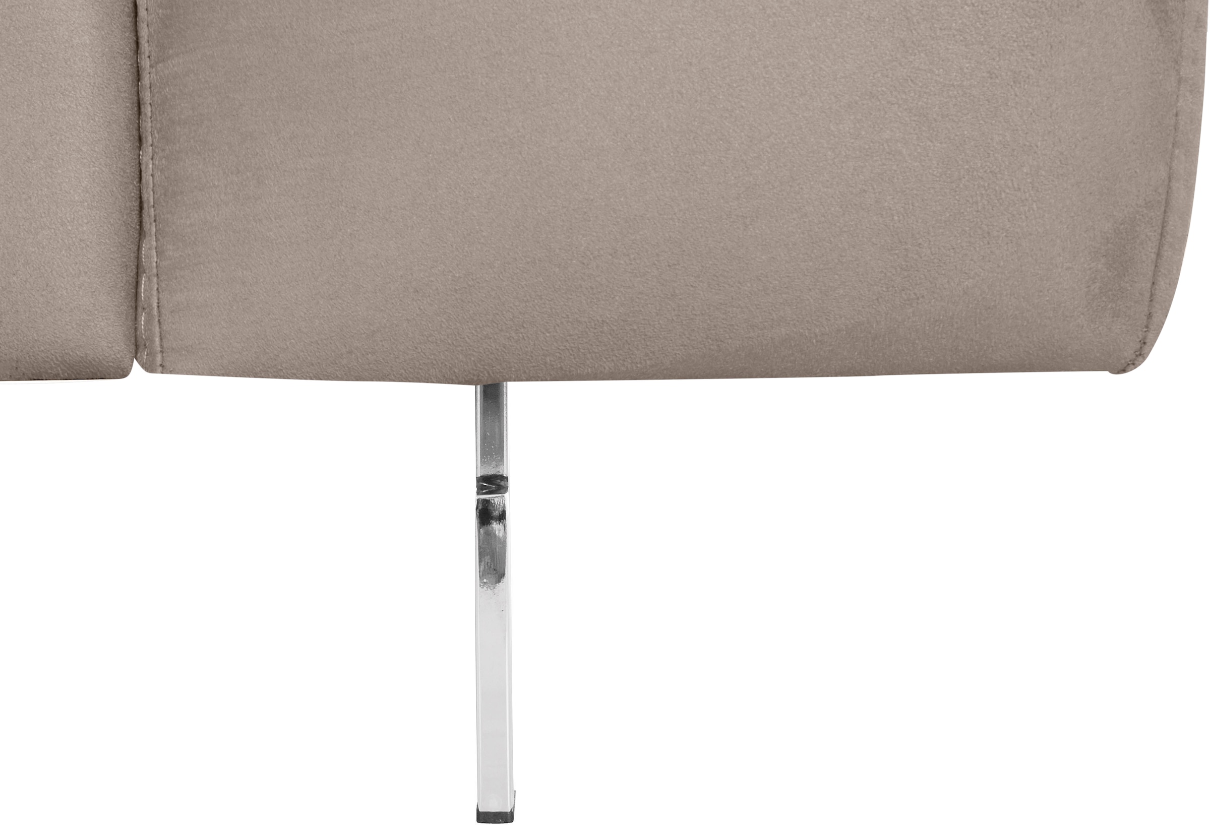 COTTA Ecksofa »Chef L-Form«, mit Kopfteilverstellung, edle Metallkufen, wahlweise mit Bettfunktion