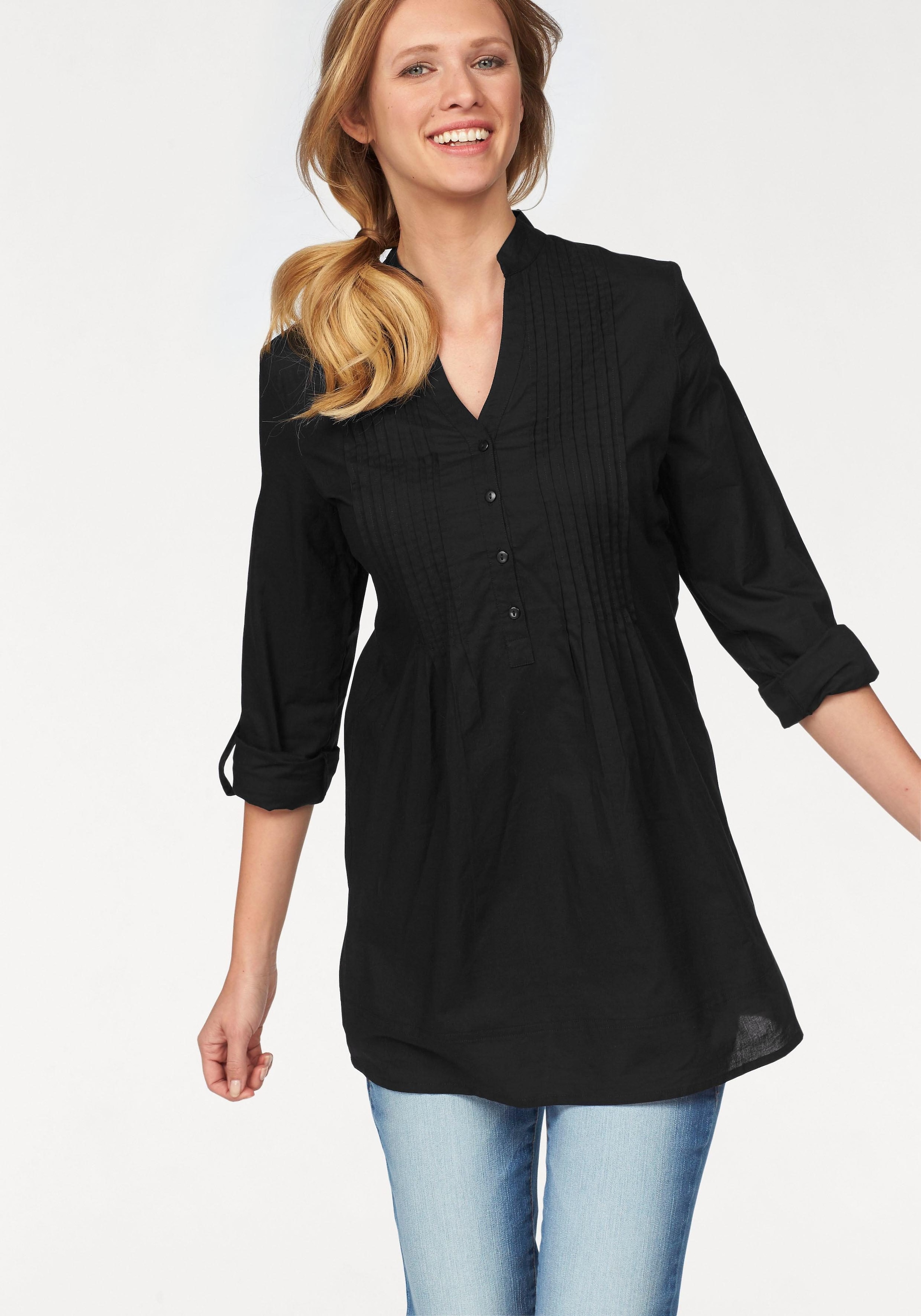 Aniston CASUAL Longbluse, mit Biesenverarbeitung dekorativer bestellen online