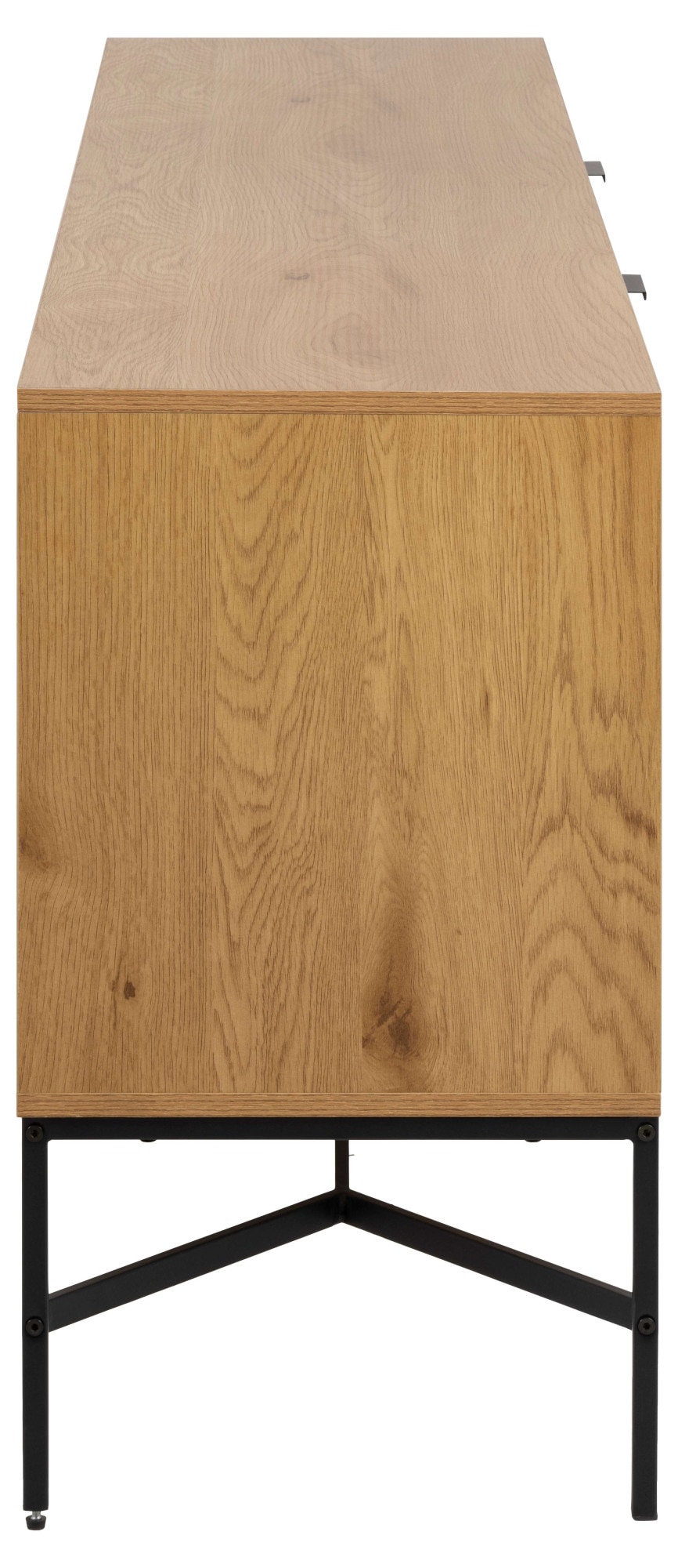 ACTONA GROUP Sideboard »Jaipur Anrichte, Kommode,«, Eiche-Optik, 2 Türen, 2 Einlegeböden, Lamellenfront