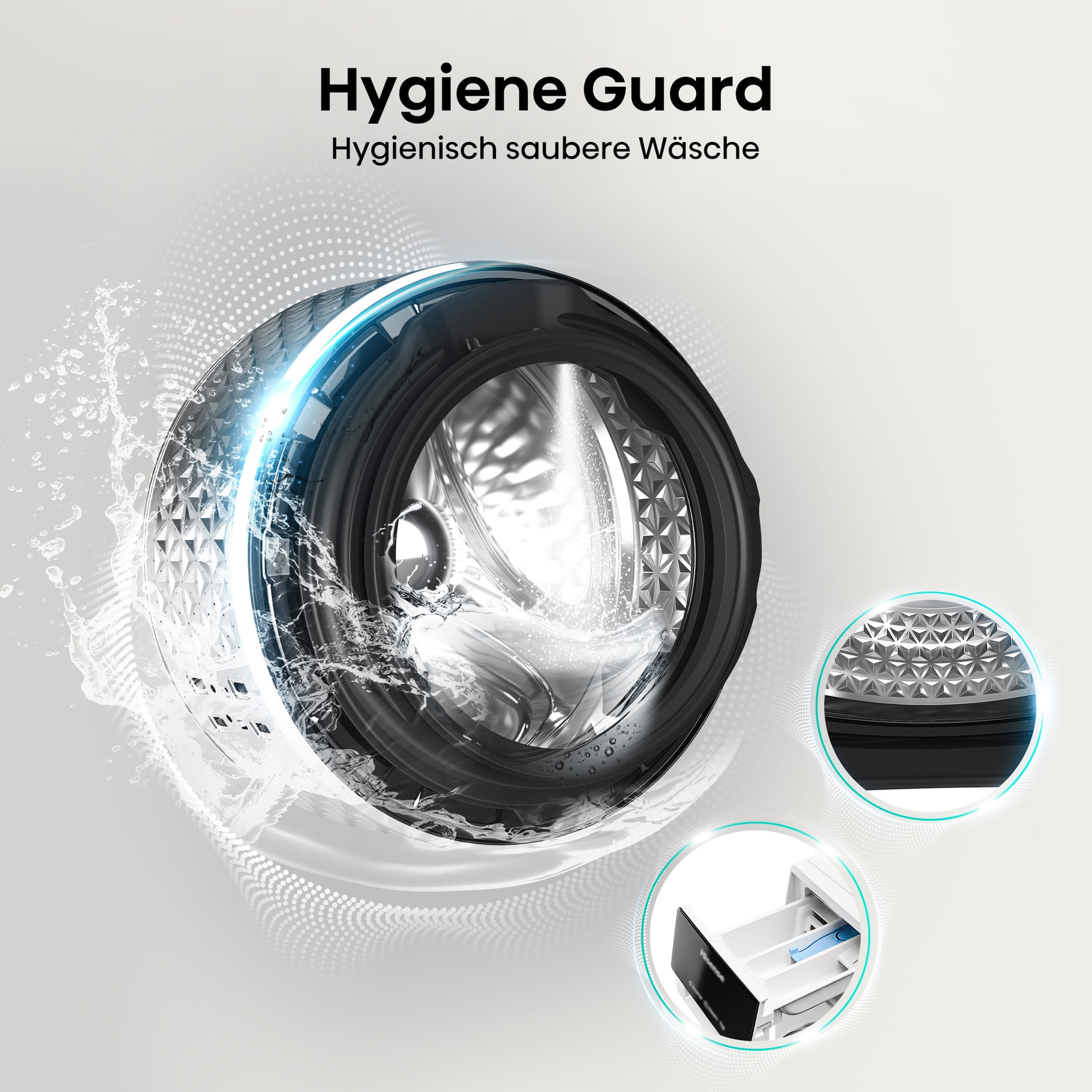 Hisense Waschmaschine »WF3S8043BW3« 8 kg 1400 U/min Wifi-ConnectLife