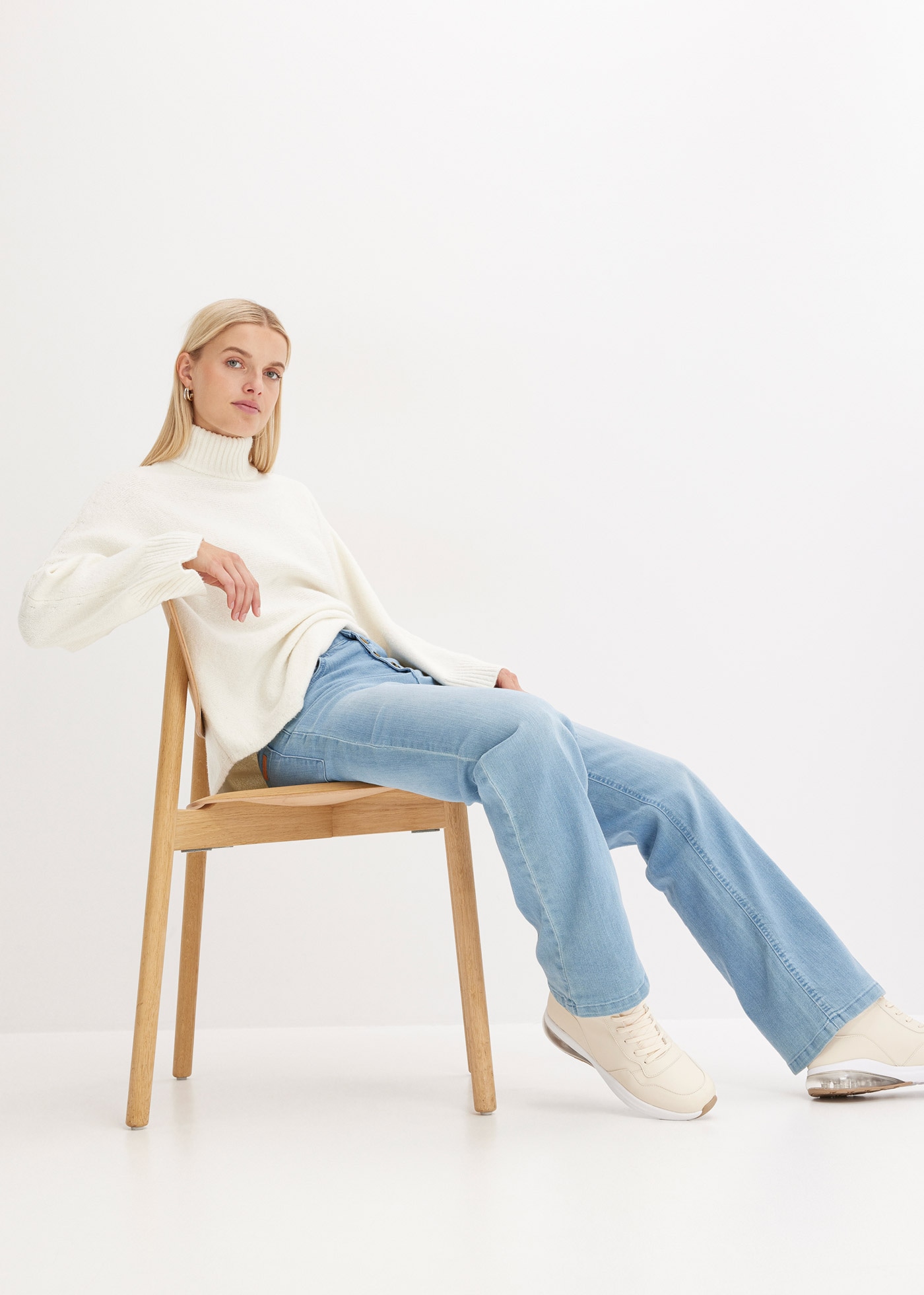 bonprix Straight-Jeans »Straight-Jeans High Waist, Stretch«, Straight-Jeans High Waist, Stretch
