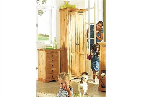 Home cm, Garderobenschrank affaire online mit massiver »Rustic«, Breite aus bestellen 71 Kassetenoptik Kiefer,