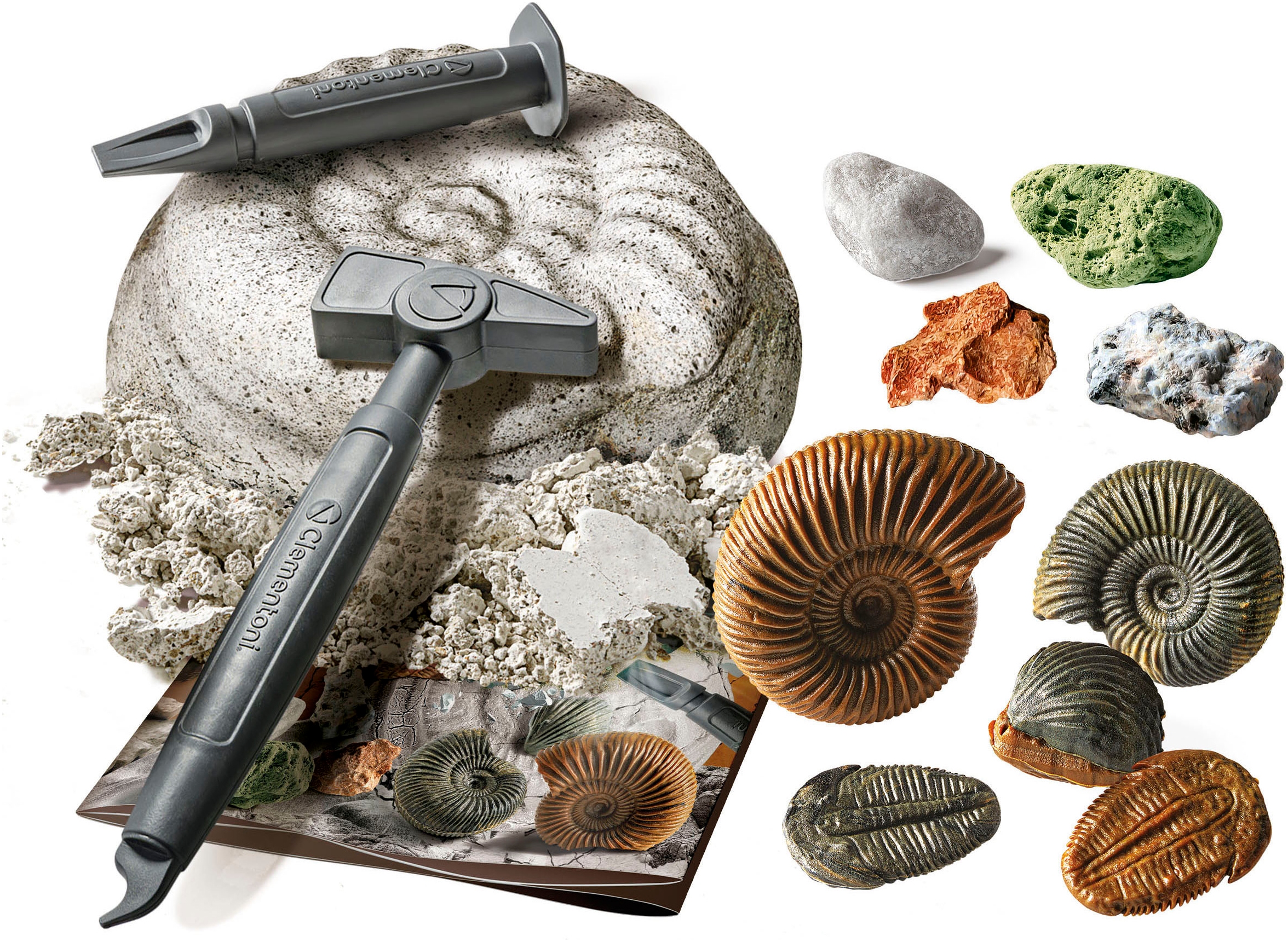 Clementoni® Experimentierkasten »Galileo Discovery, Ausgrabungs-Set Fossilien & Mineralien«, Made in Europe
