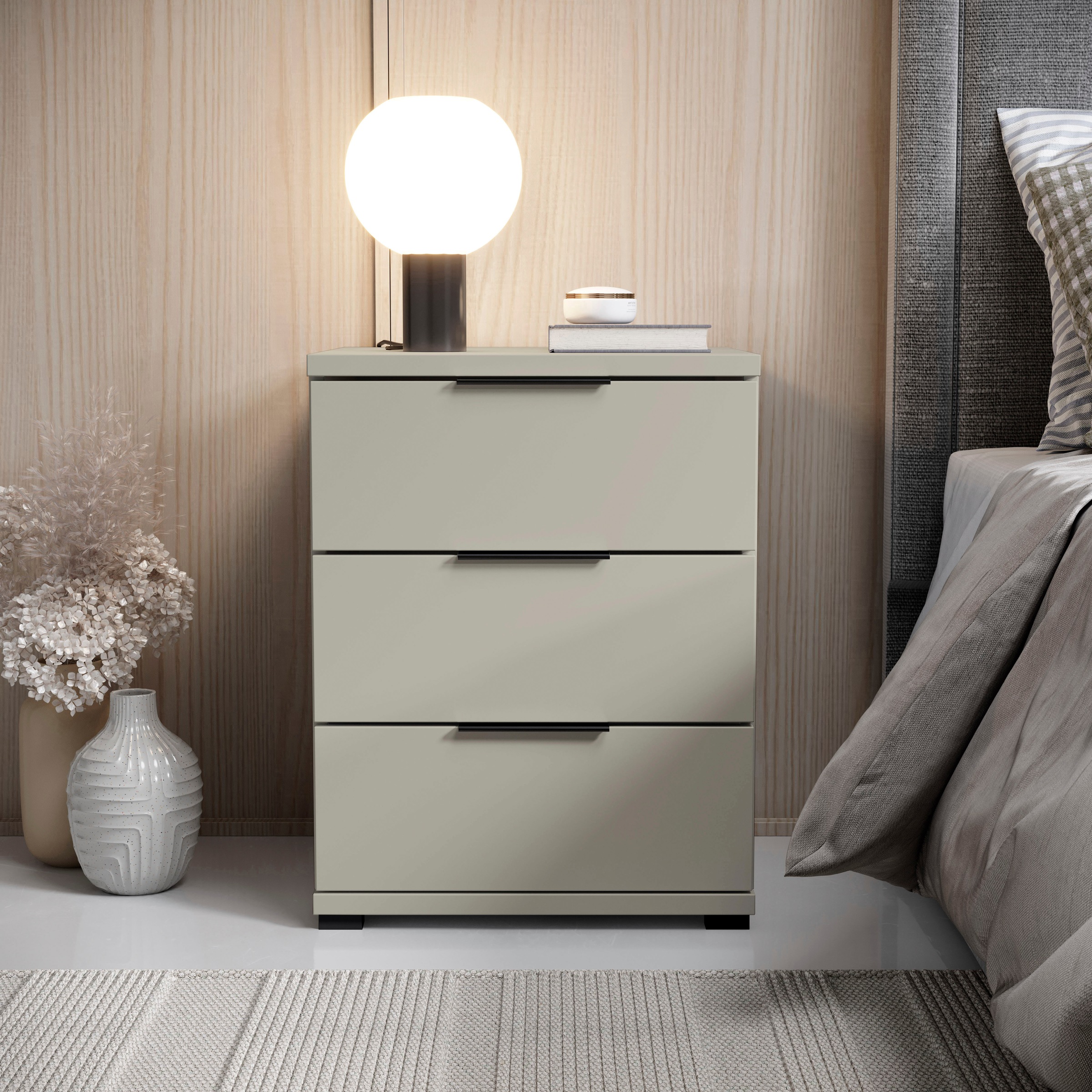 Schlafkontor Nachtkommode »Smilla Nachttisch, Nachtkonsole mit Schubkästen« günstig online kaufen