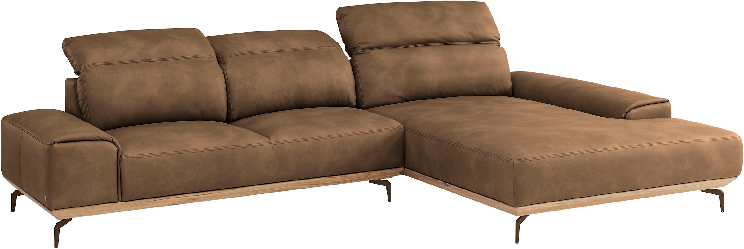 Musterring Wohnlandschaft »MR 2490«, Bronze-Fuß, Sitzhöhe 48cm, wahlweise mit Funktionen, Maße 342 x 207 cm