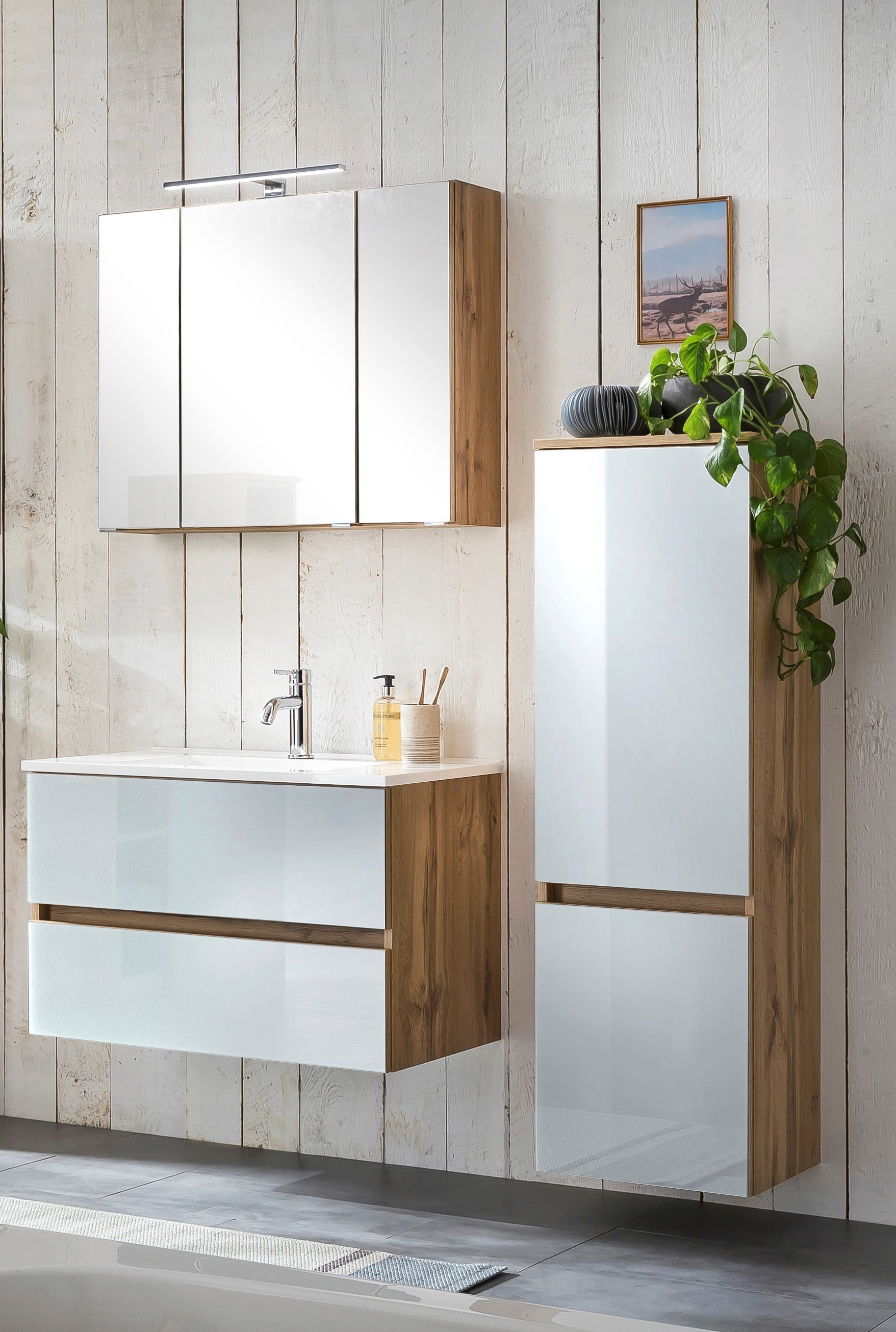 welltime Badezimmer-Set »Horki«, (Set, 3 St.), bestehend aus Waschtisch-Set günstig online kaufen