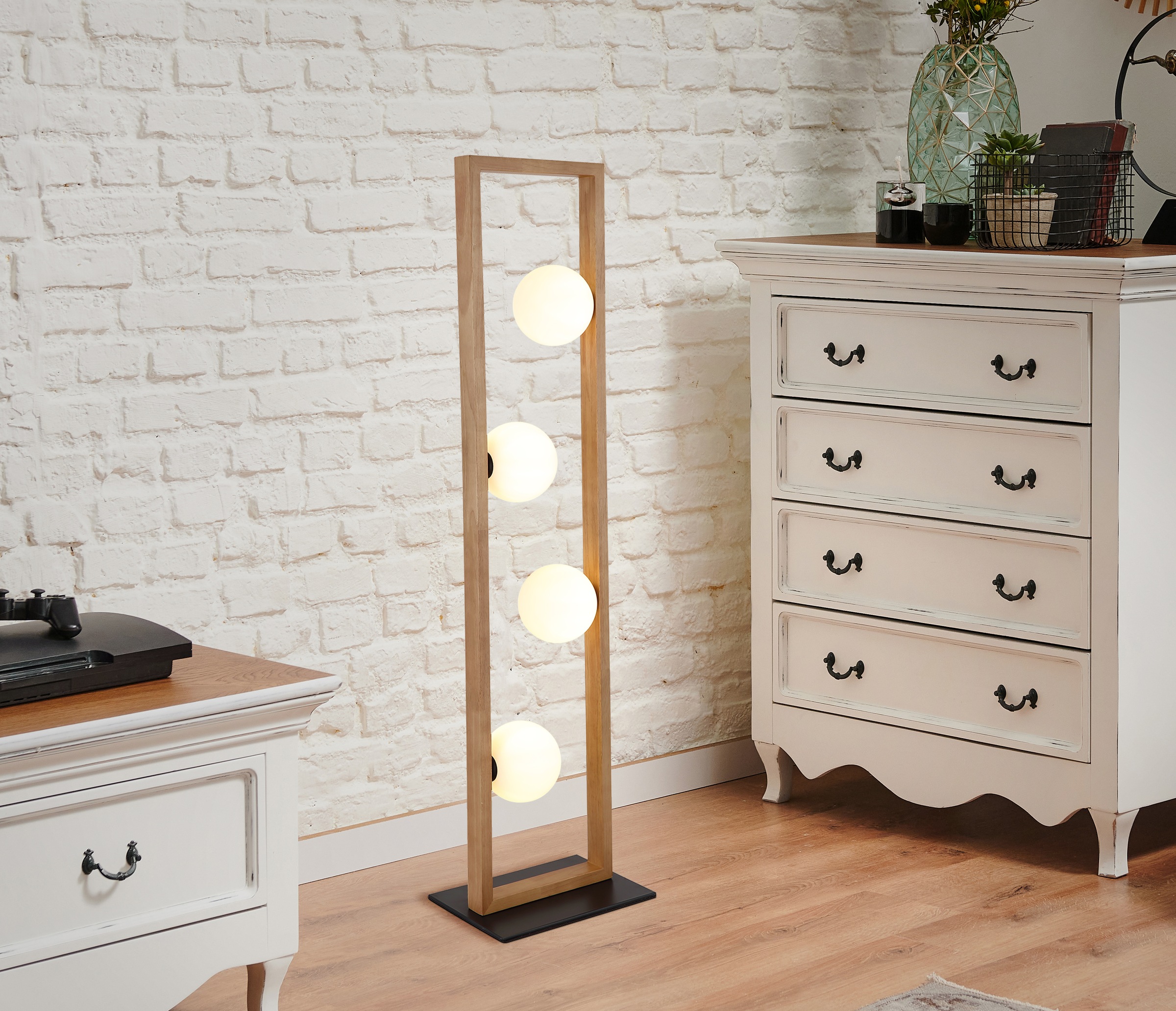 NOWA LED Stehlampe »NANDA«, 4 flammig, Leuchtmittel G9   ohne Leuchtmittel, günstig online kaufen