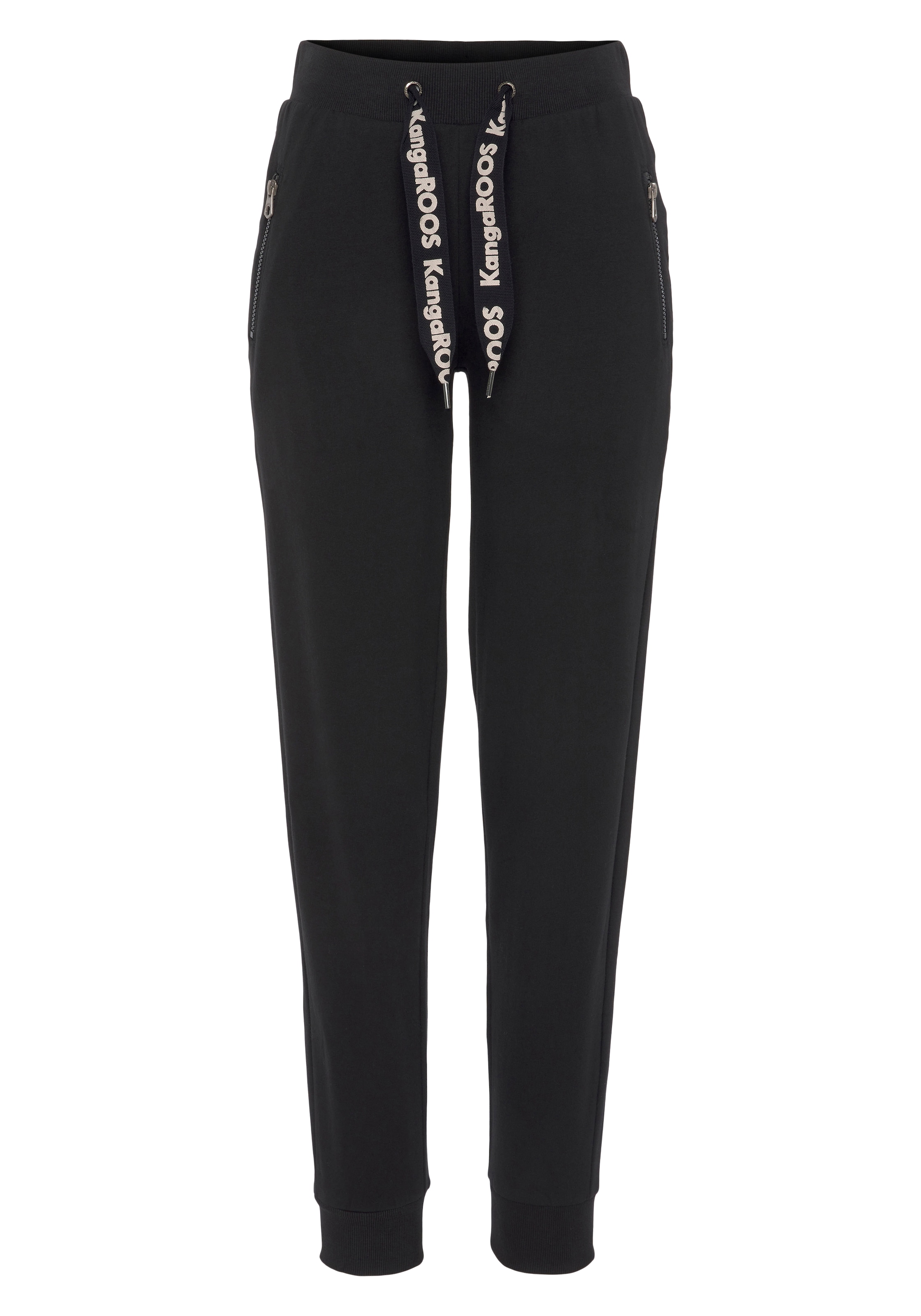 KangaROOS Jogginghose, mit Zippertaschen und Logo Band
