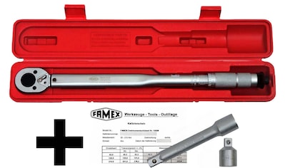 FAMEX Drehmomentschlüssel »Drehmoment-Schlüssel-Set 3-tlg.«, (3 St.), (3-tlg.)30-210 Nm kaufen