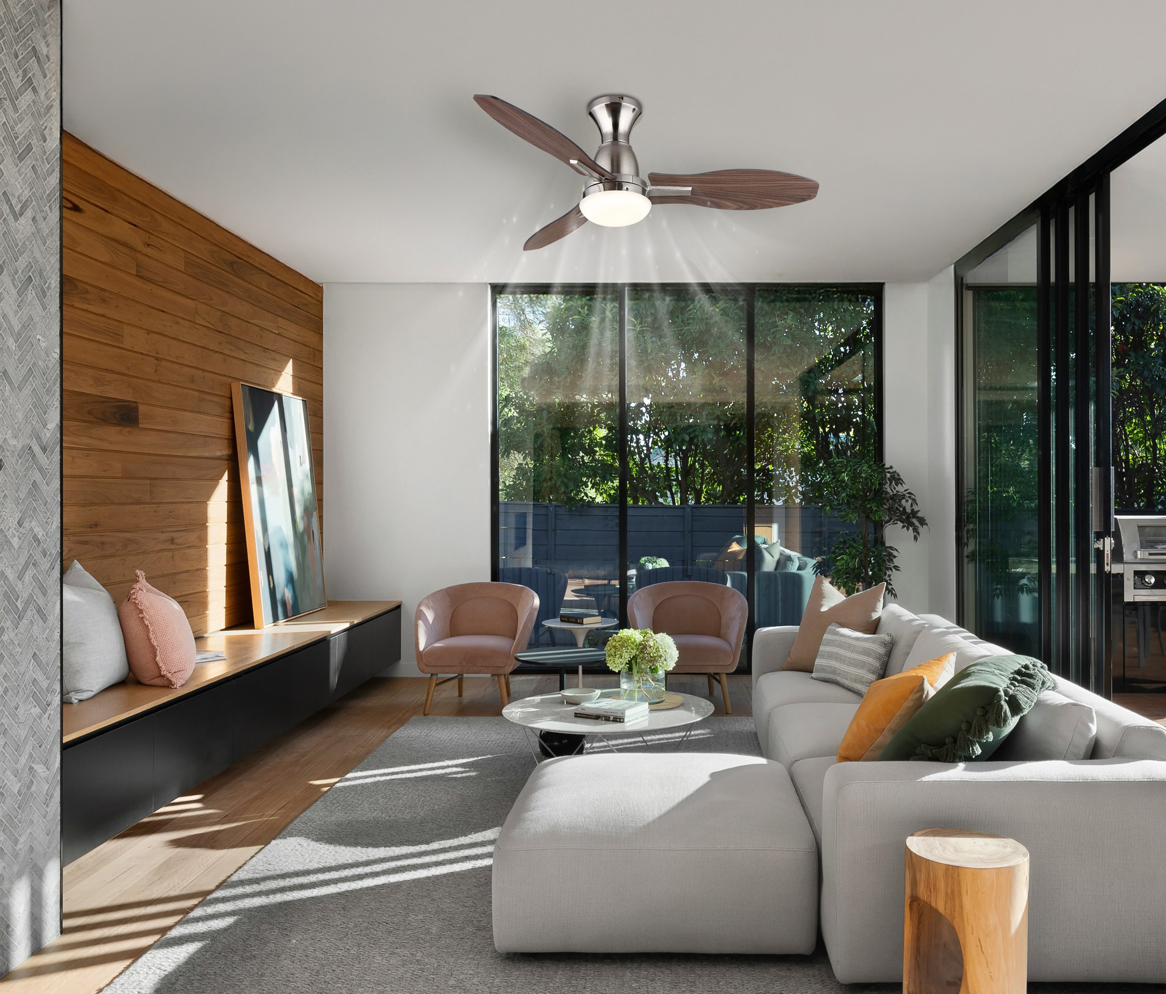 GLOBO LIGHTING Deckenleuchte »GALE« LED-Modul 1 Stk. warmweiß - kaltweiß günstig online kaufen