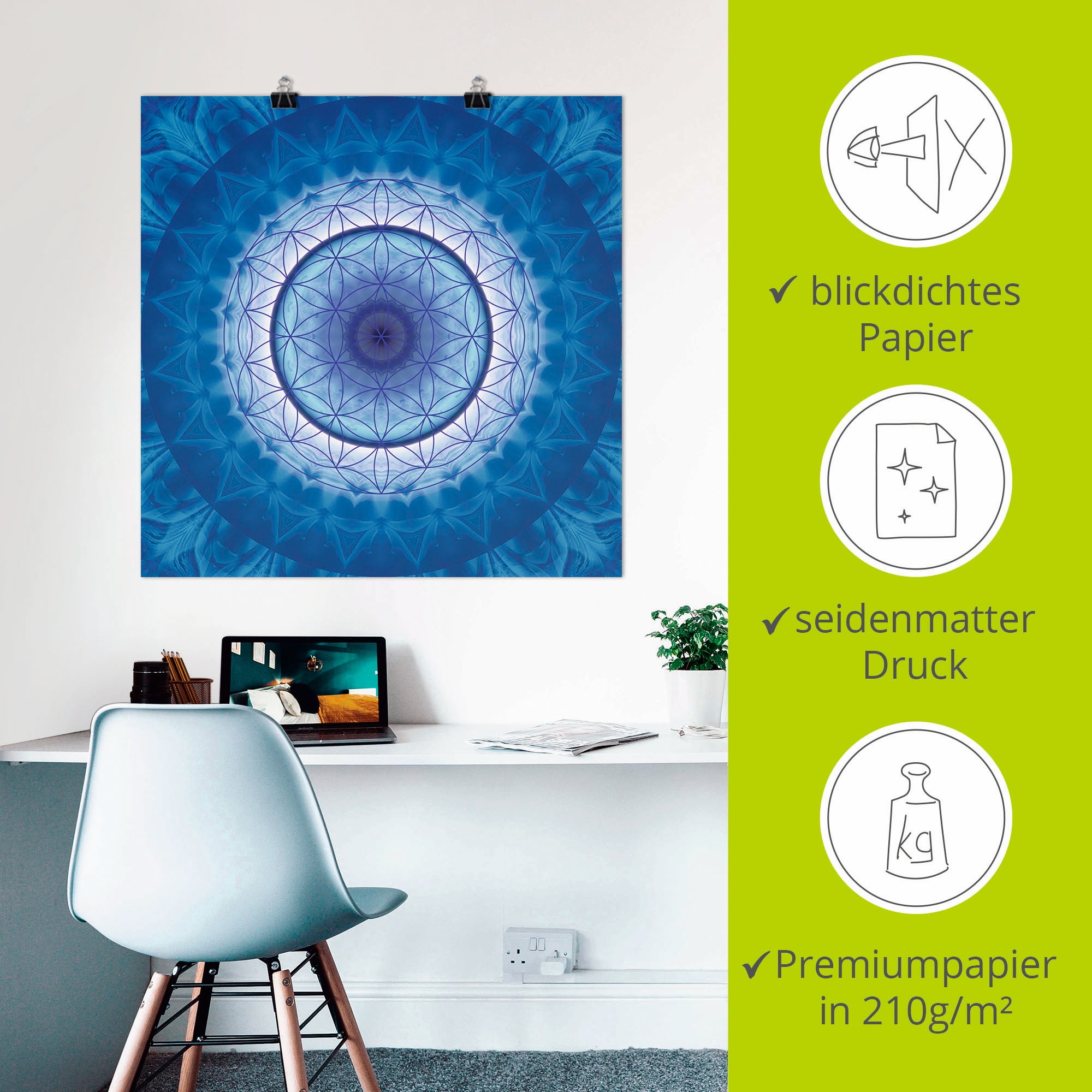 Artland Poster »Blume des Lebens 2« Muster 1 Stk. tlg. ohne Rahmen