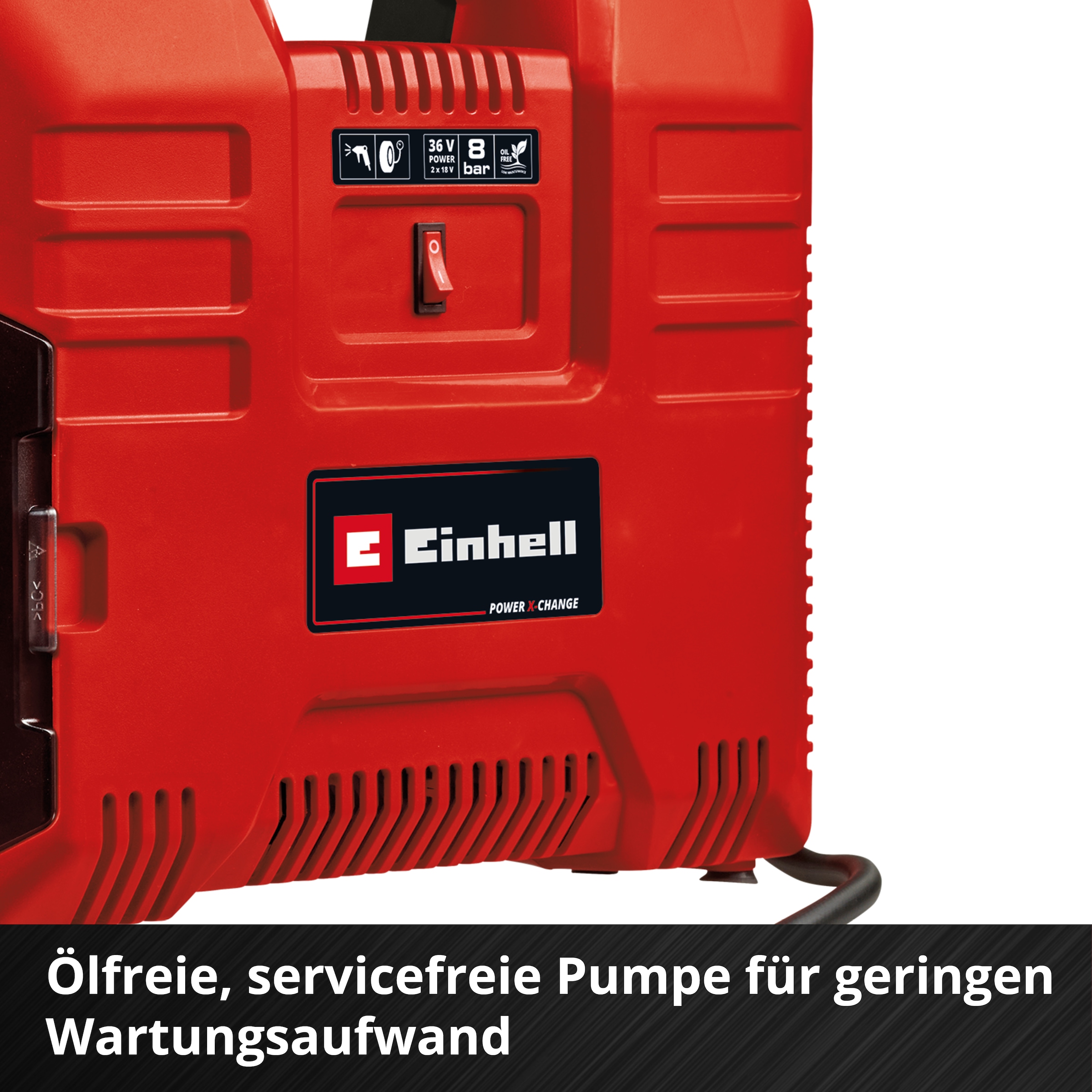 Einhell Koffer-Kompressor »TE-AC 36/8 Li OF Set-Solo« ohne Akku und Ladegerät, inkl. Aufbewahrungskoffer