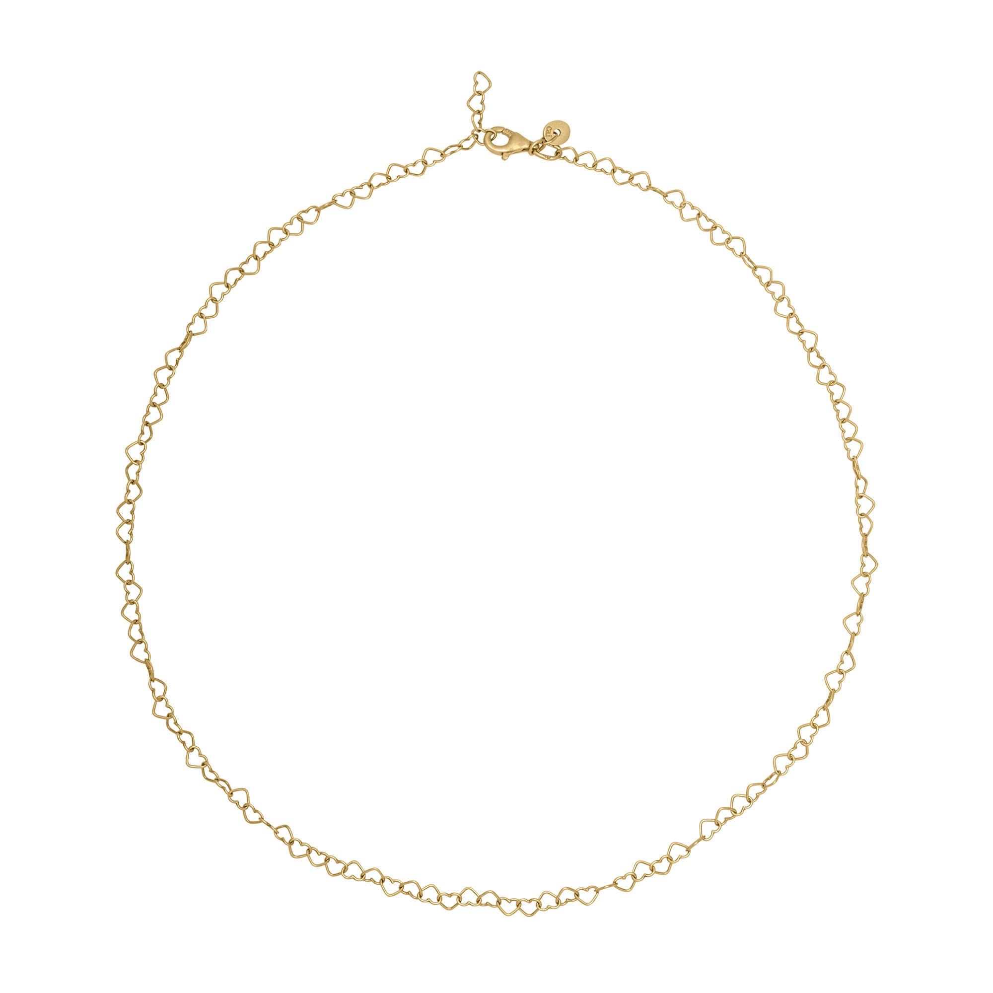 CAÏ Collierkettchen »925 Silber vergoldet Herzchenkette Choker«