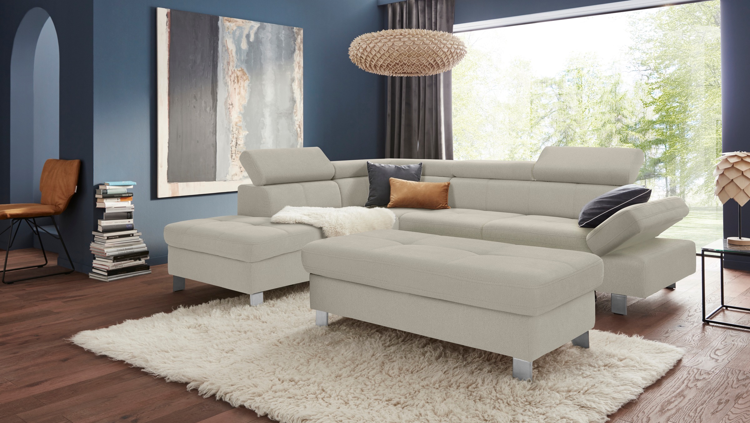 exxpo - sofa fashion Hocker »Fiji Bankhocker mit Staufach unter der Sitzfläche«, elegant modern mit toller Detailverarbeitung