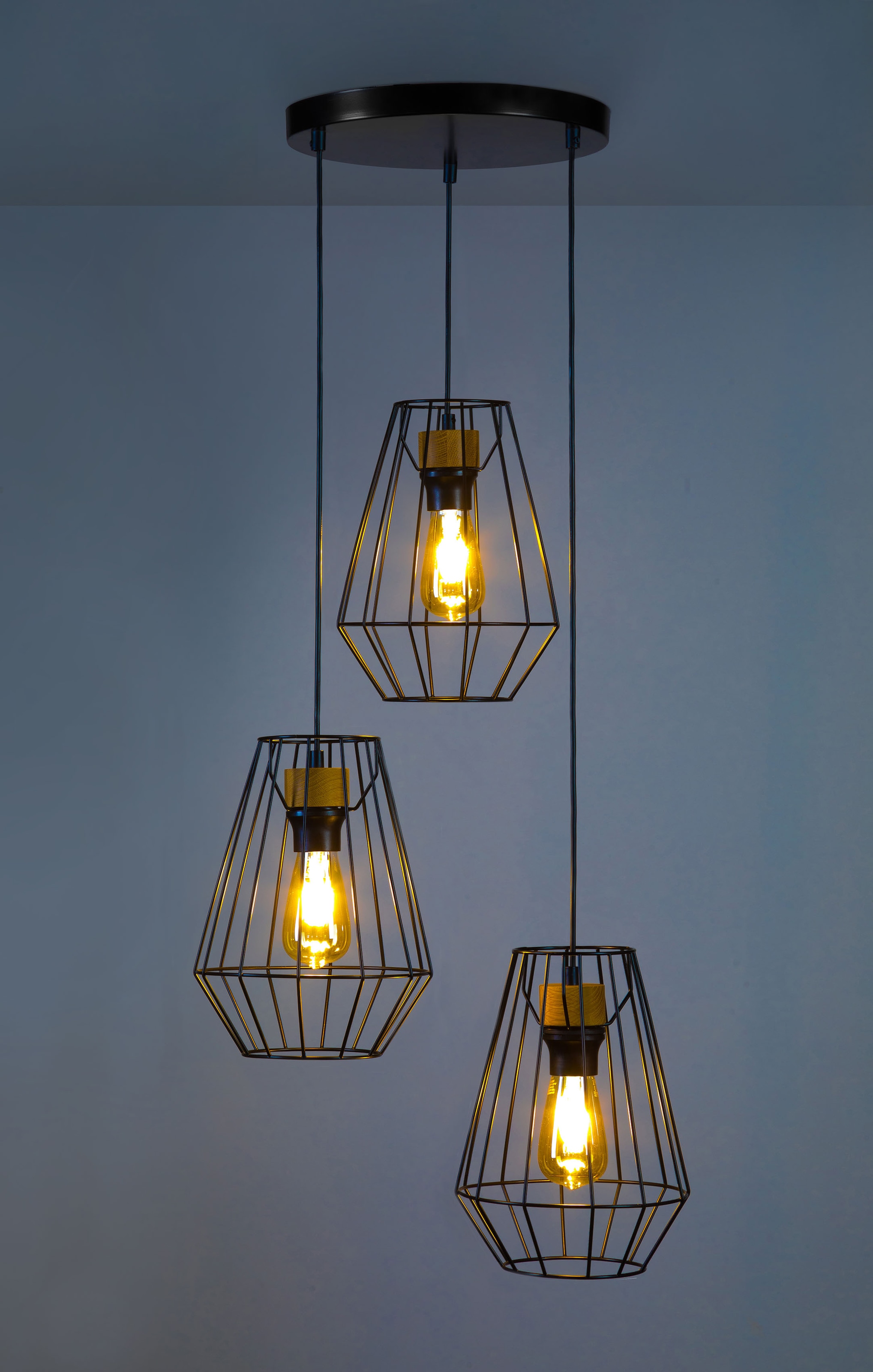BRITOP LIGHTING Hängeleuchte »Endorfina«, 3 flammig, Leuchtmittel E27 | ohne Leuchtmittel-Leuchtmittel wechselbar, Dekorative Leuchte aus Metall, passende LM E27 / exkl., Made in Europe