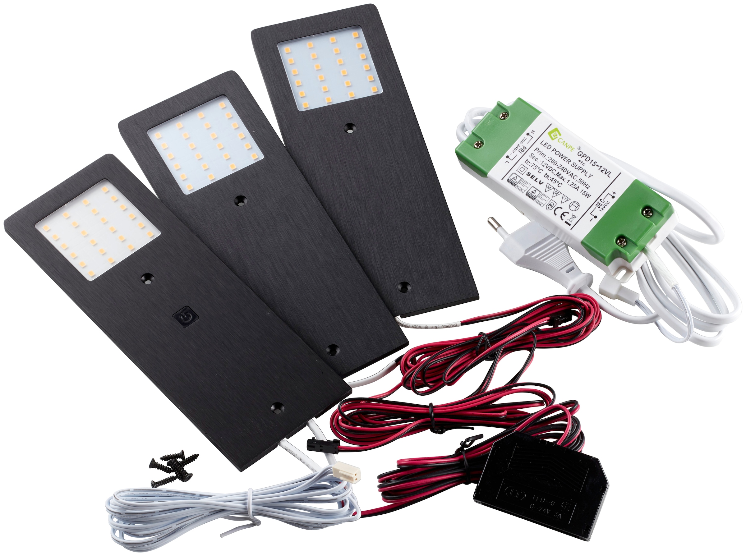 Loevschall LED Unterbauleuchte »Stella Led Super Slim light« LED-Modul 3 Stk. Neutralweiß große Lichtausbeute, dimmbar