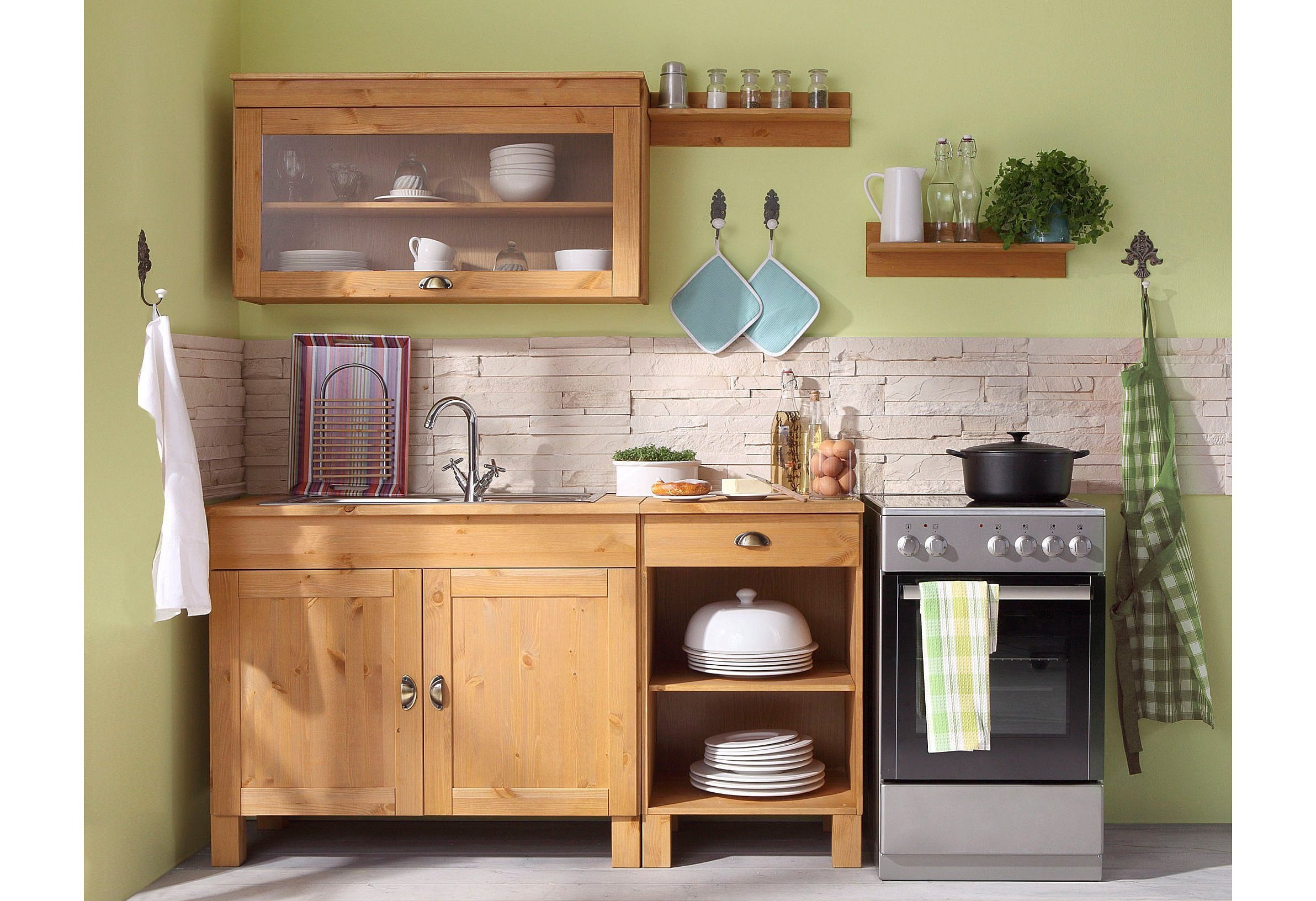 Home affaire Hängeschrank "Oslo", 50 cm breit, aus massiver Kiefer, 1 Tür, günstig online kaufen
