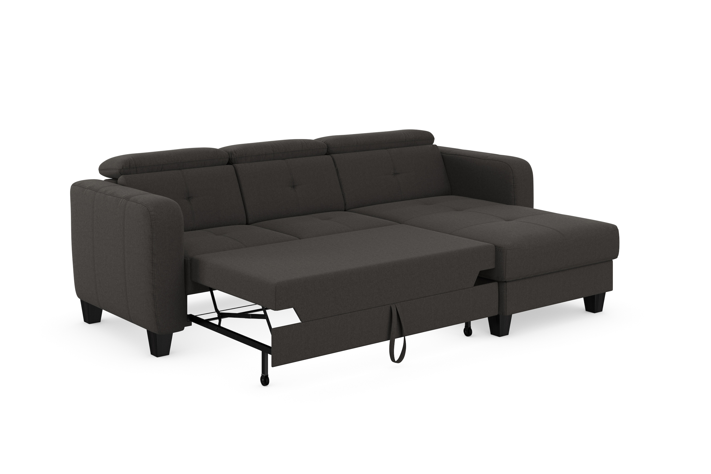 sit&more Ecksofa »Belluci L-Form«, inklusive Federkern, wahlweise mit Bettfunktion und Bettkasten