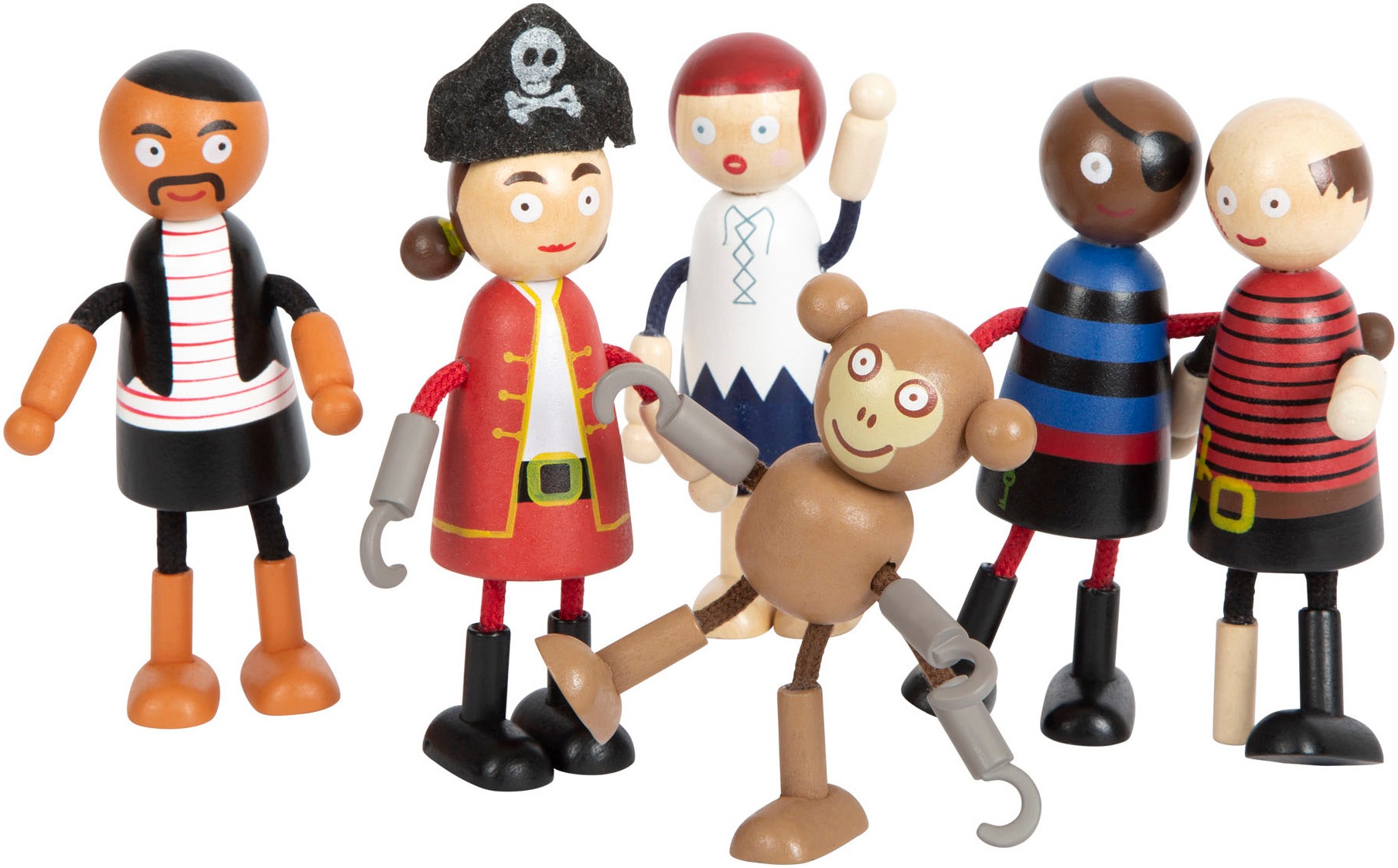 Small Foot Biegepuppe »Piraten Figuren«, (Set)