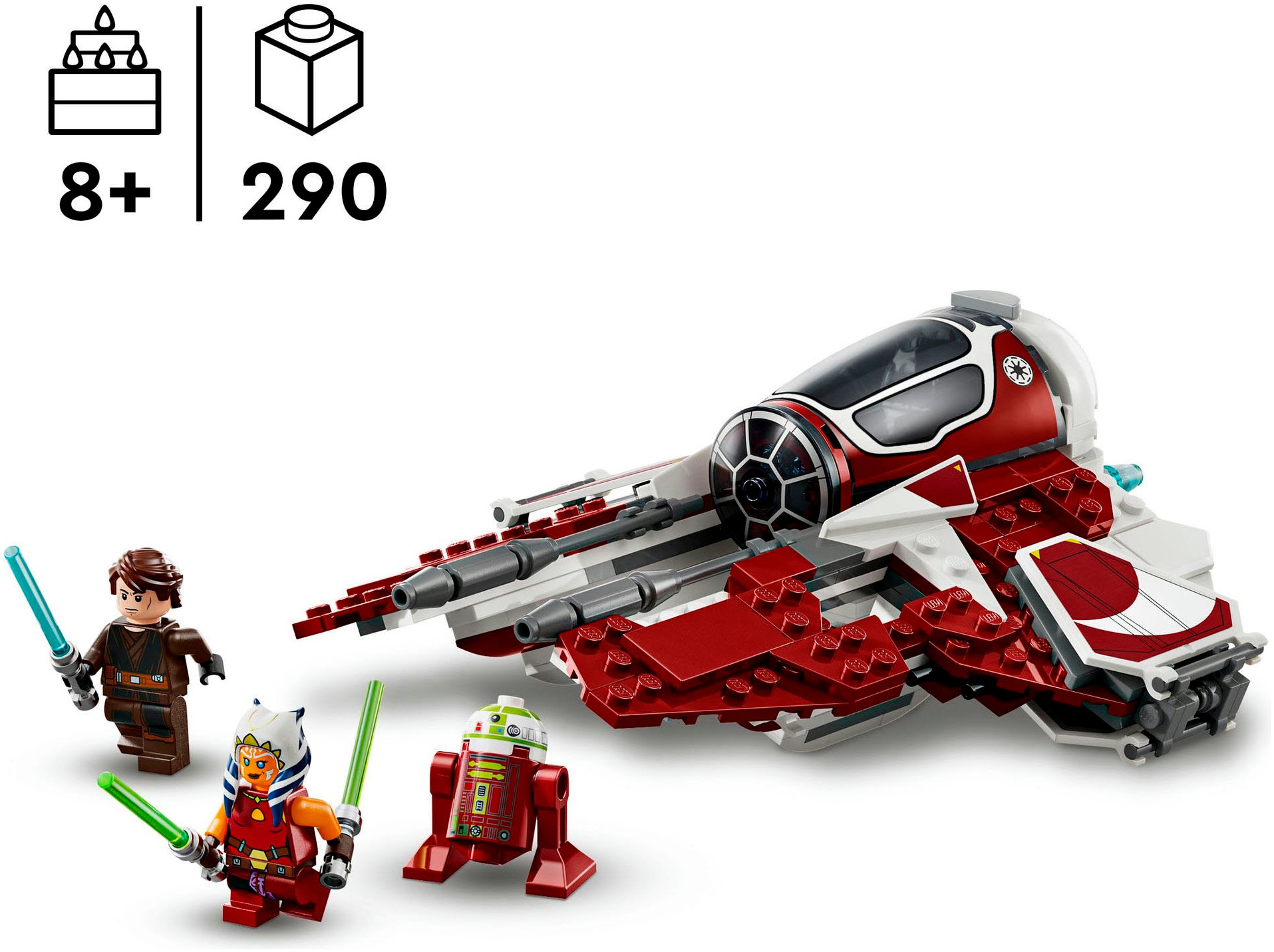 LEGO® Konstruktionsspielsteine »Ahsokas Jedi Interceptor™ (75401), LEGO Star Wars«, (290 St.), Made in Europe