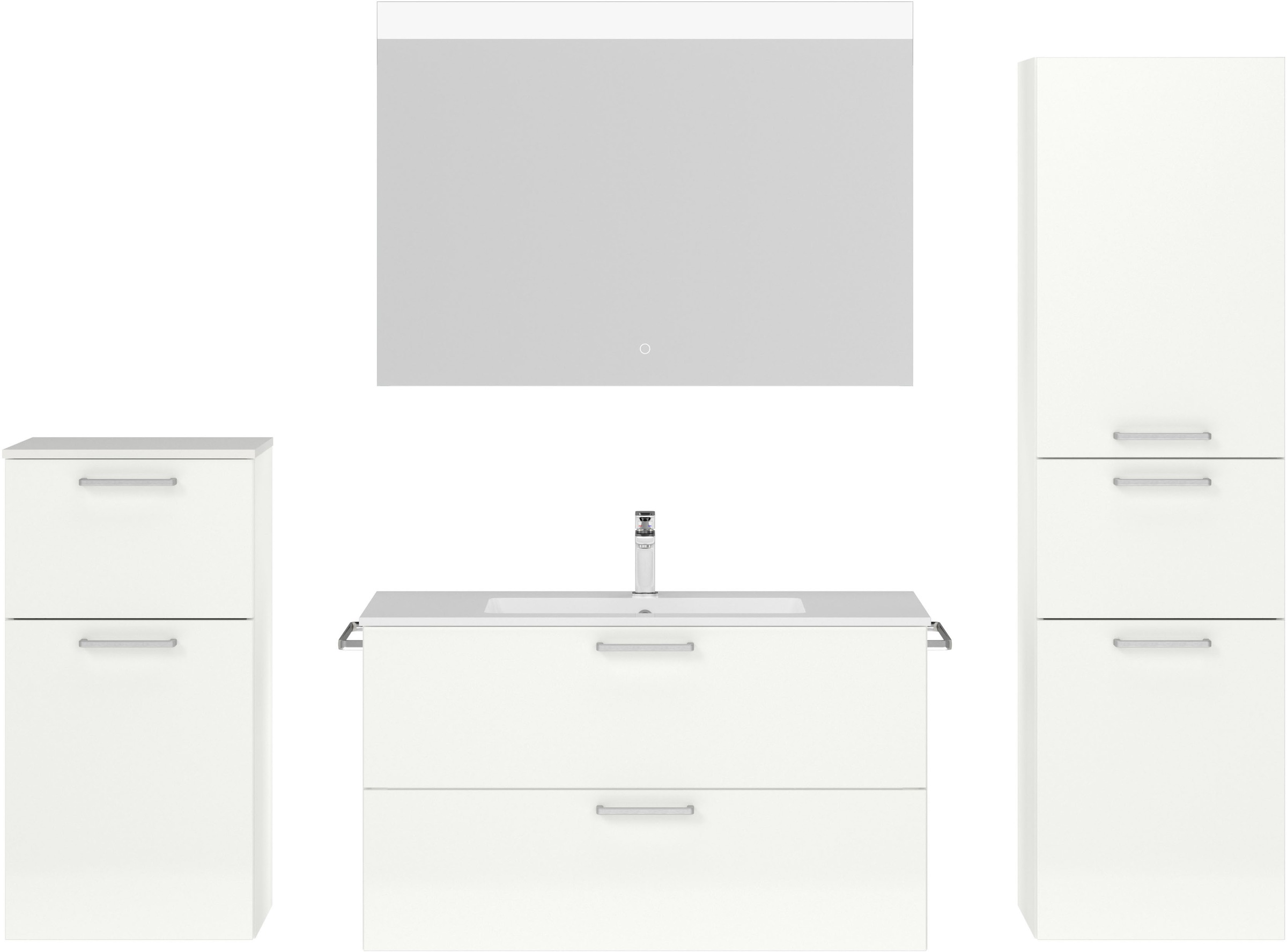 nobilia® Badmöbel-Set »Tolvina« vormontiert, mit Soft-Close, 4 Stk. tlg. günstig online kaufen