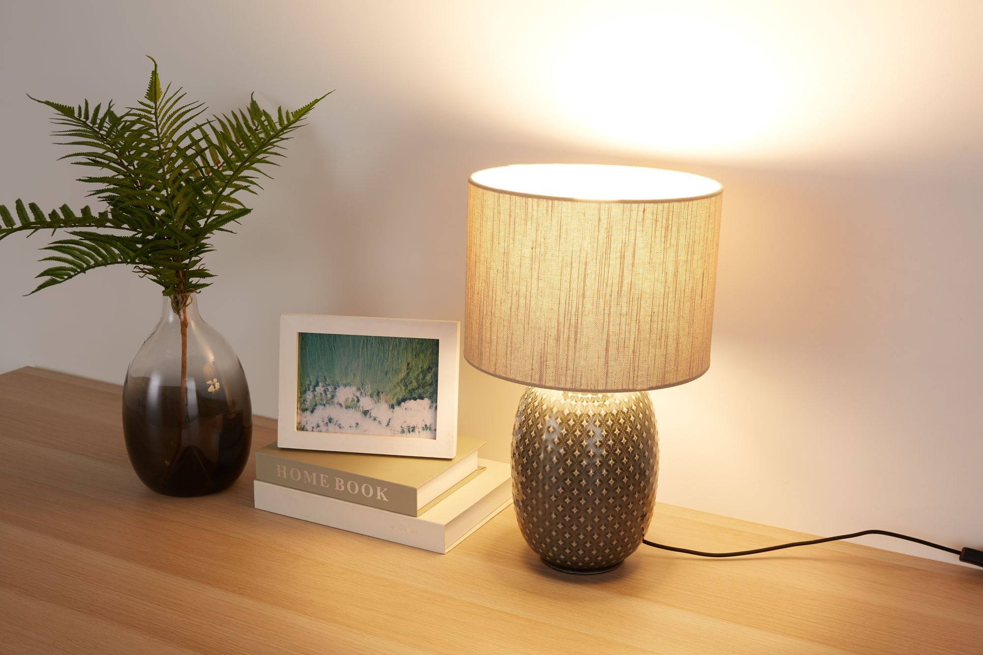 Pauleen Tischleuchte »Pretty Classy max60W 230V Grau, Beige / Keramik, Stof günstig online kaufen