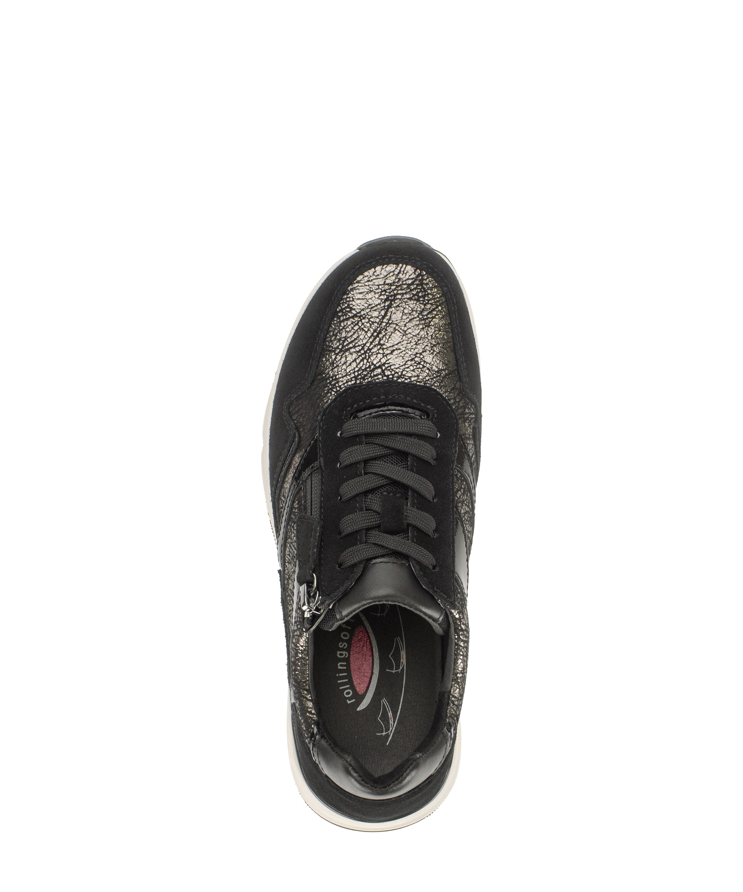 rollingsoft Keilsneaker  Schnürschuh, Halbschuh, Freizeitschuh mit Außenreißverschluss