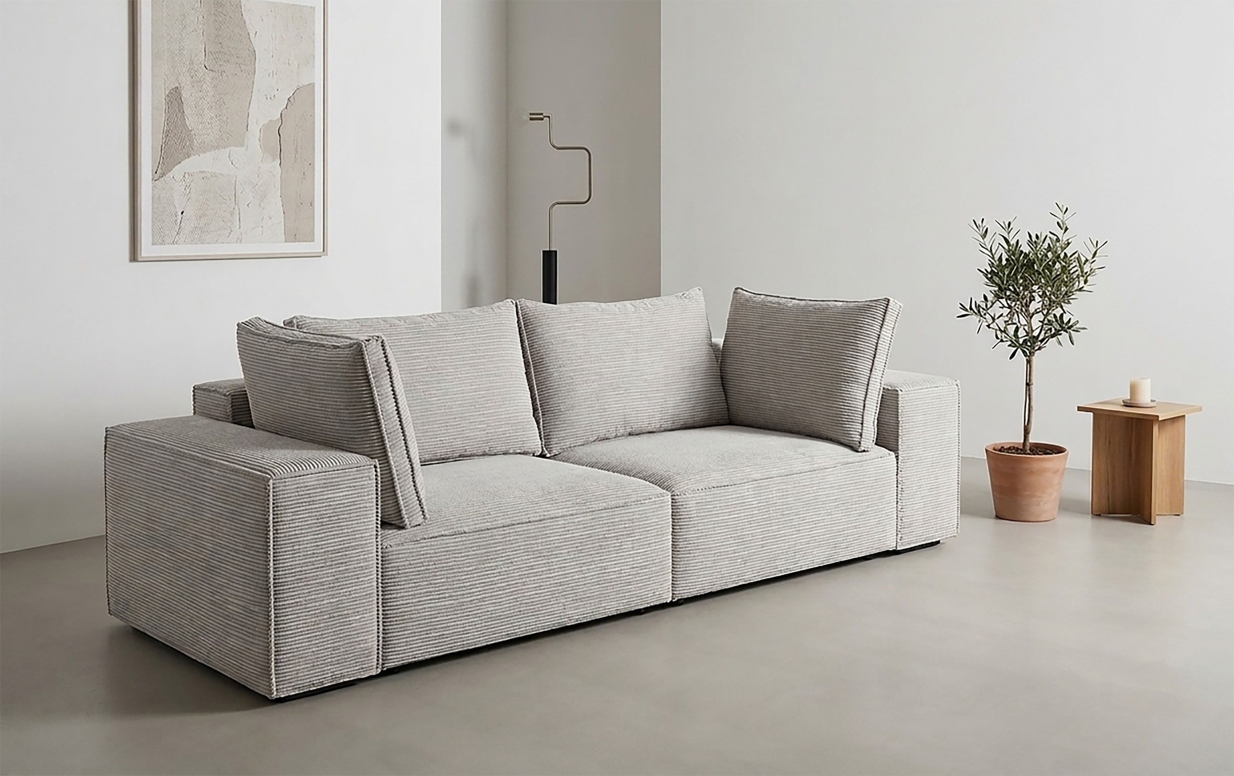 Trends by HG Big-Sofa »CONOR« Schlaffunktion + Bettkasten