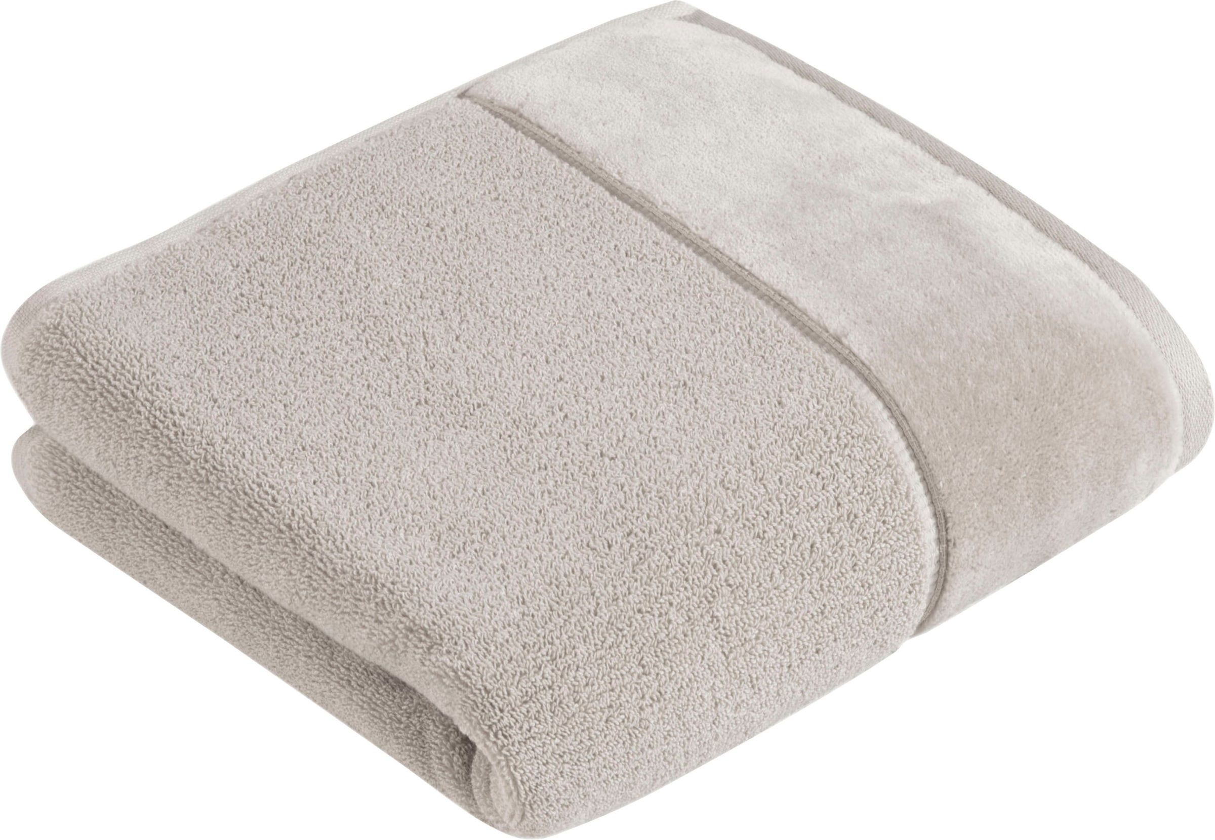 Vossen Handtuch »Pure«, (2 St.), Baumwolle & VEGAN, mit eleganter Veloursbo günstig online kaufen