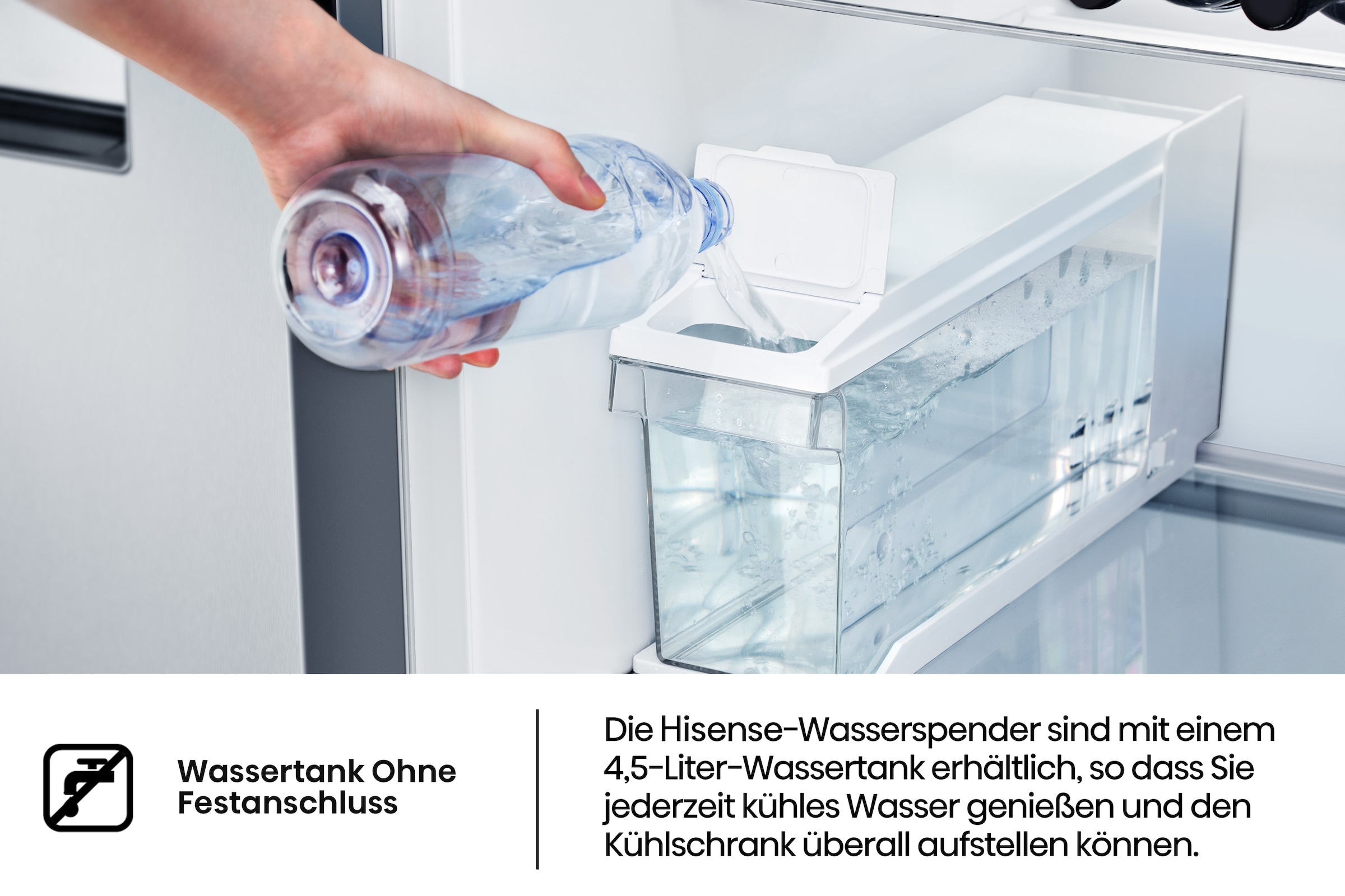 Hisense Side-by-Side »RS5P535NTFE«, Wasser-/Eisspender