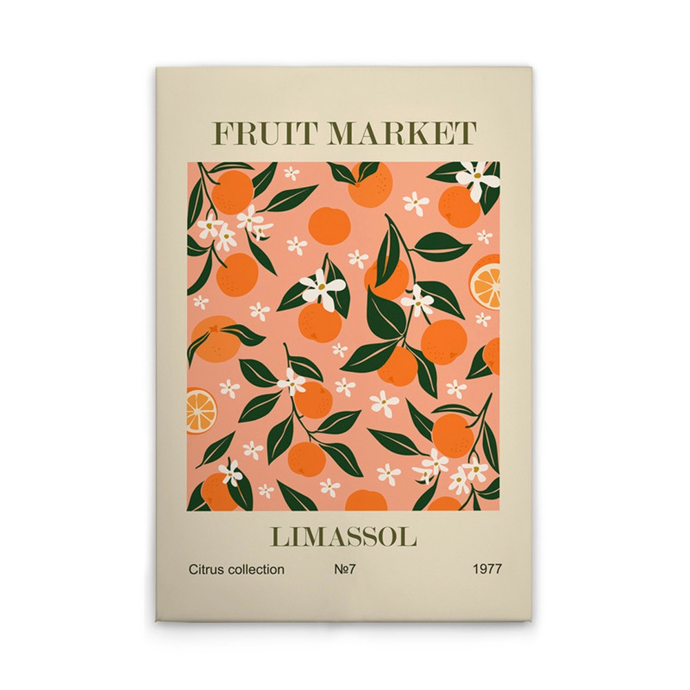 A.S. Création Leinwandbild »Fruit Market 1 - Wandbild Beige Orange Keilrahm günstig online kaufen