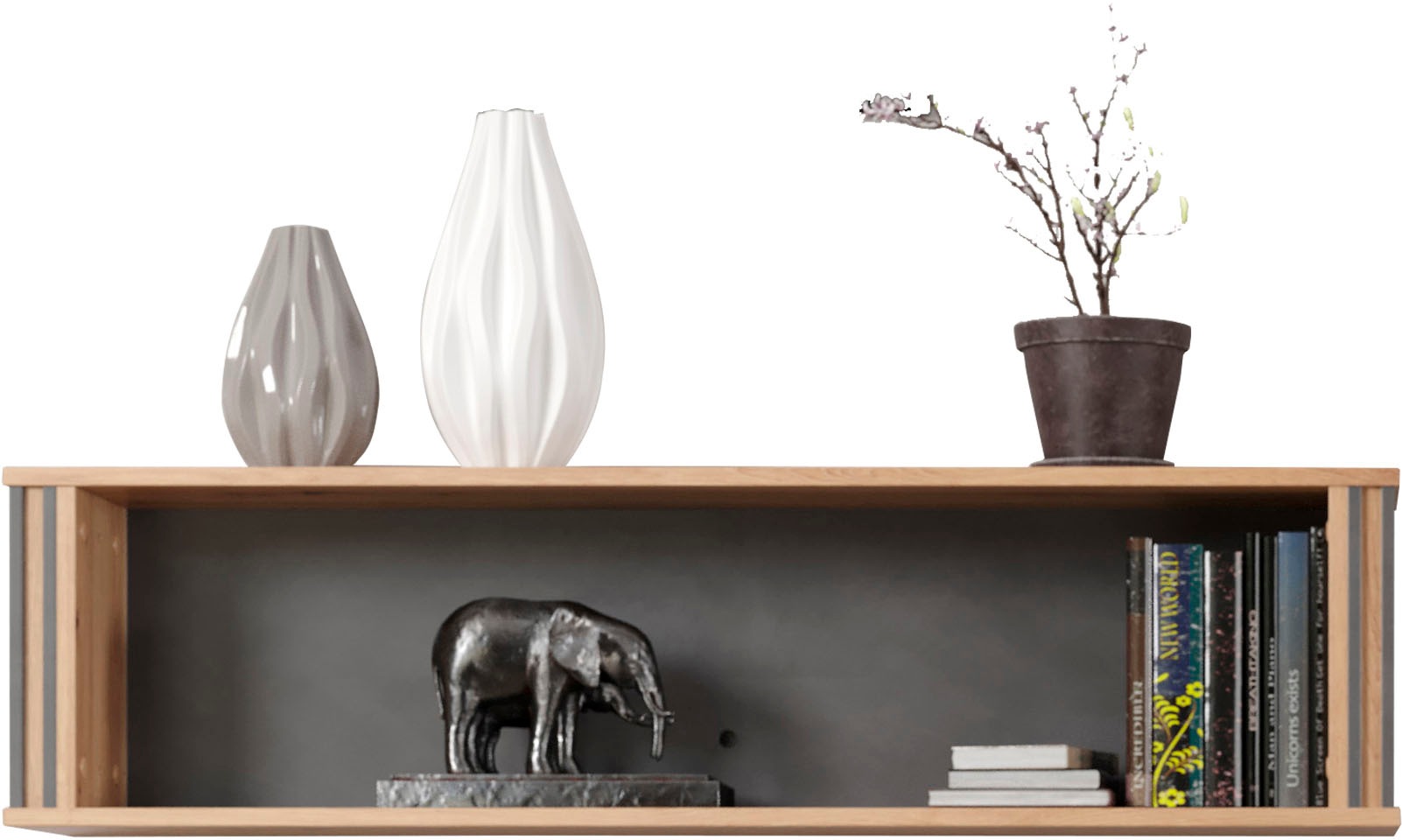 Home affaire Wandboard »Mia«, (1 St.), Wandregal mit 2 Ablagemöglichkeiten - (B/T/H) 113/23/29 cm