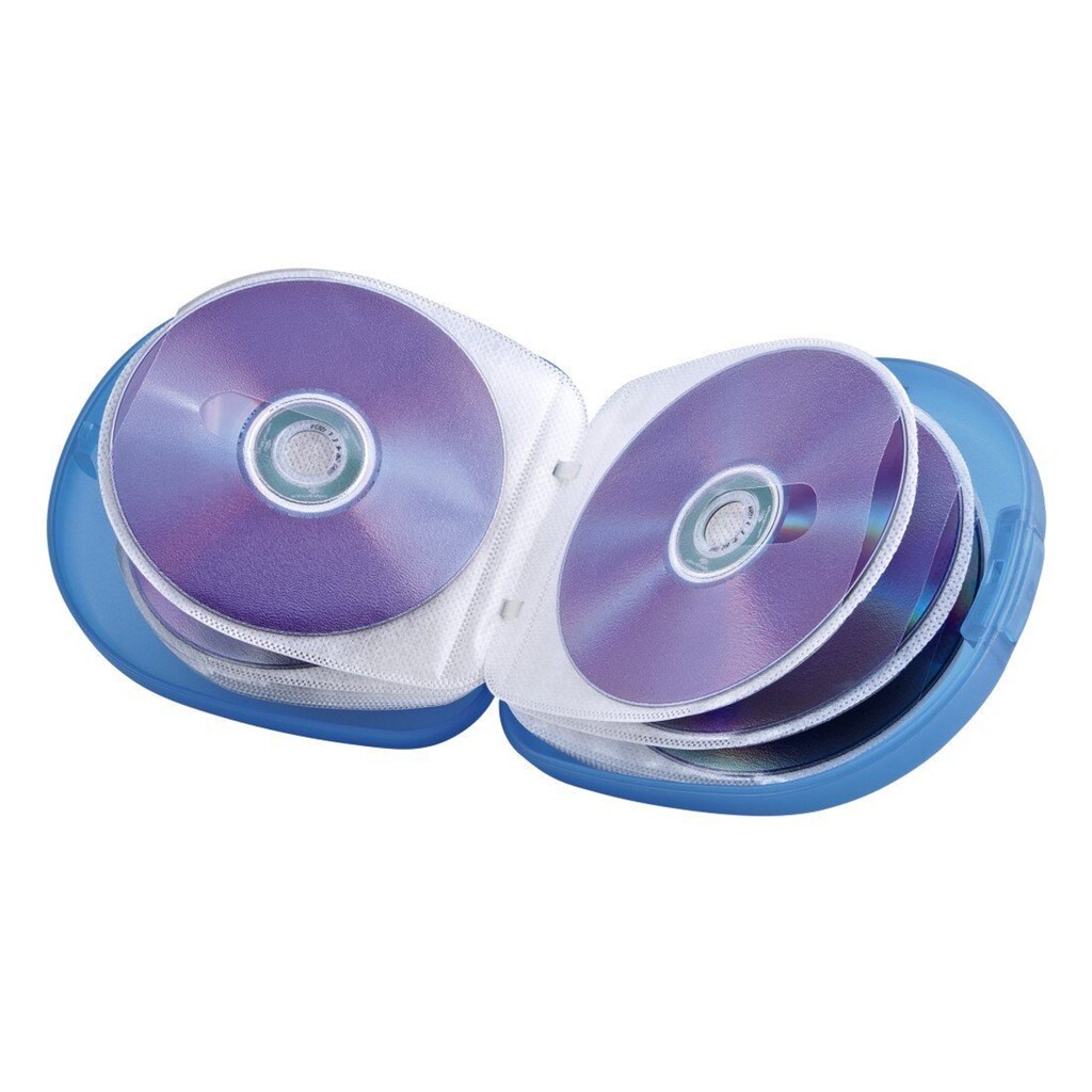 Hama CD-/DVD-/Blu-ray-Case 24, Transparent/Blau
