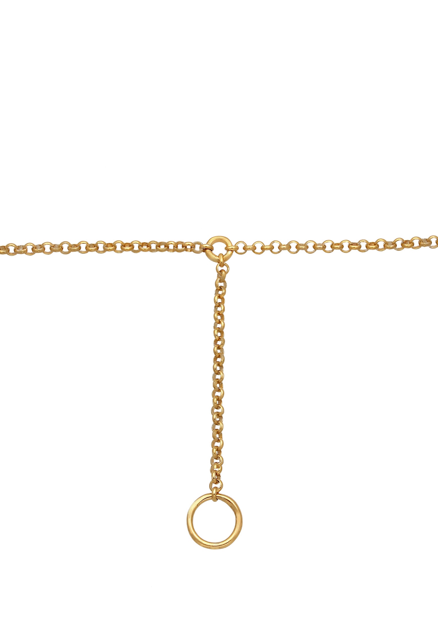 Elli Collierkettchen »Choker Y-kette mit Kreis 925 Silber«