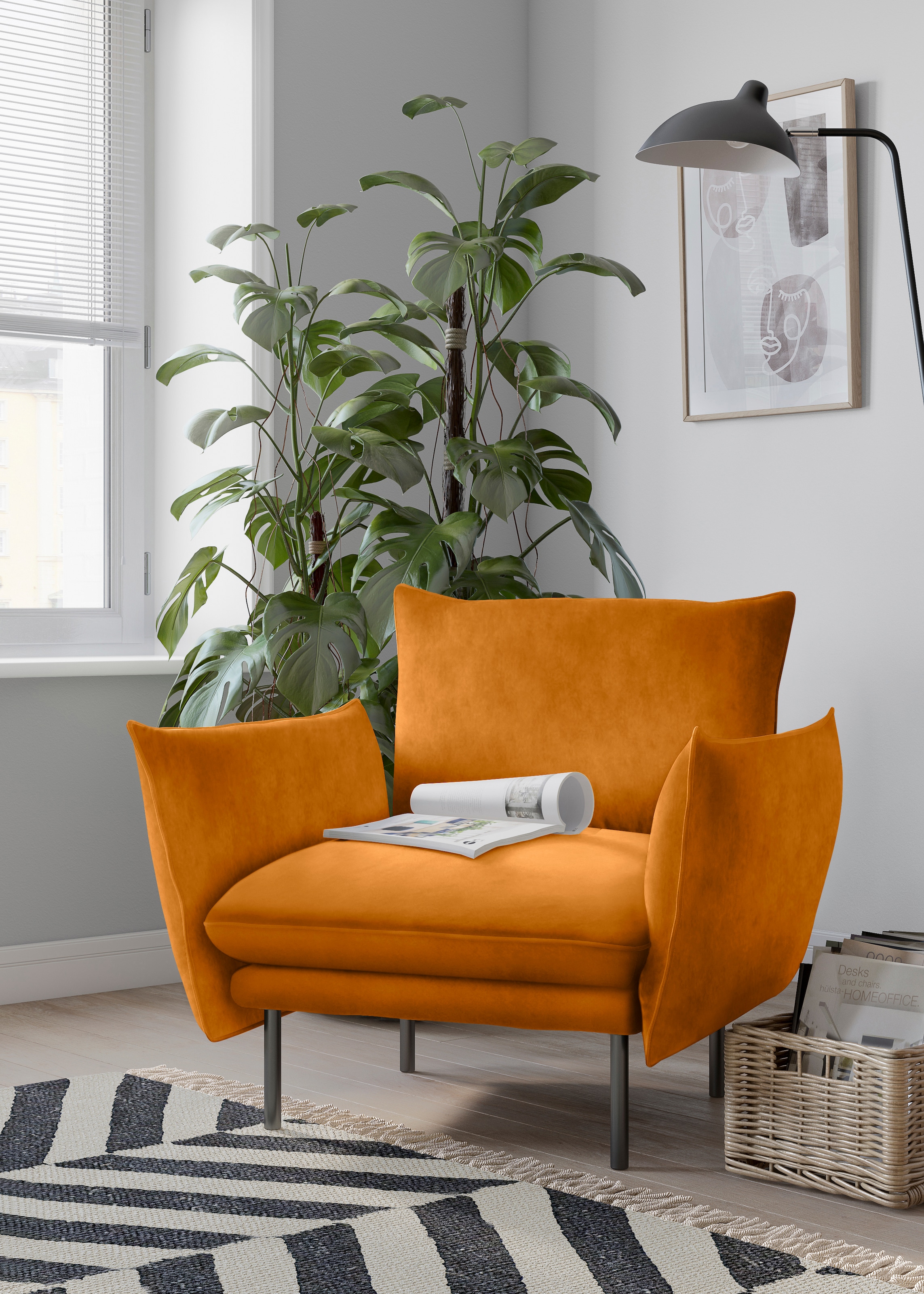 Home affaire Sessel »Stine Cocktailsessel« Besonderes Design durch Kissenop günstig online kaufen