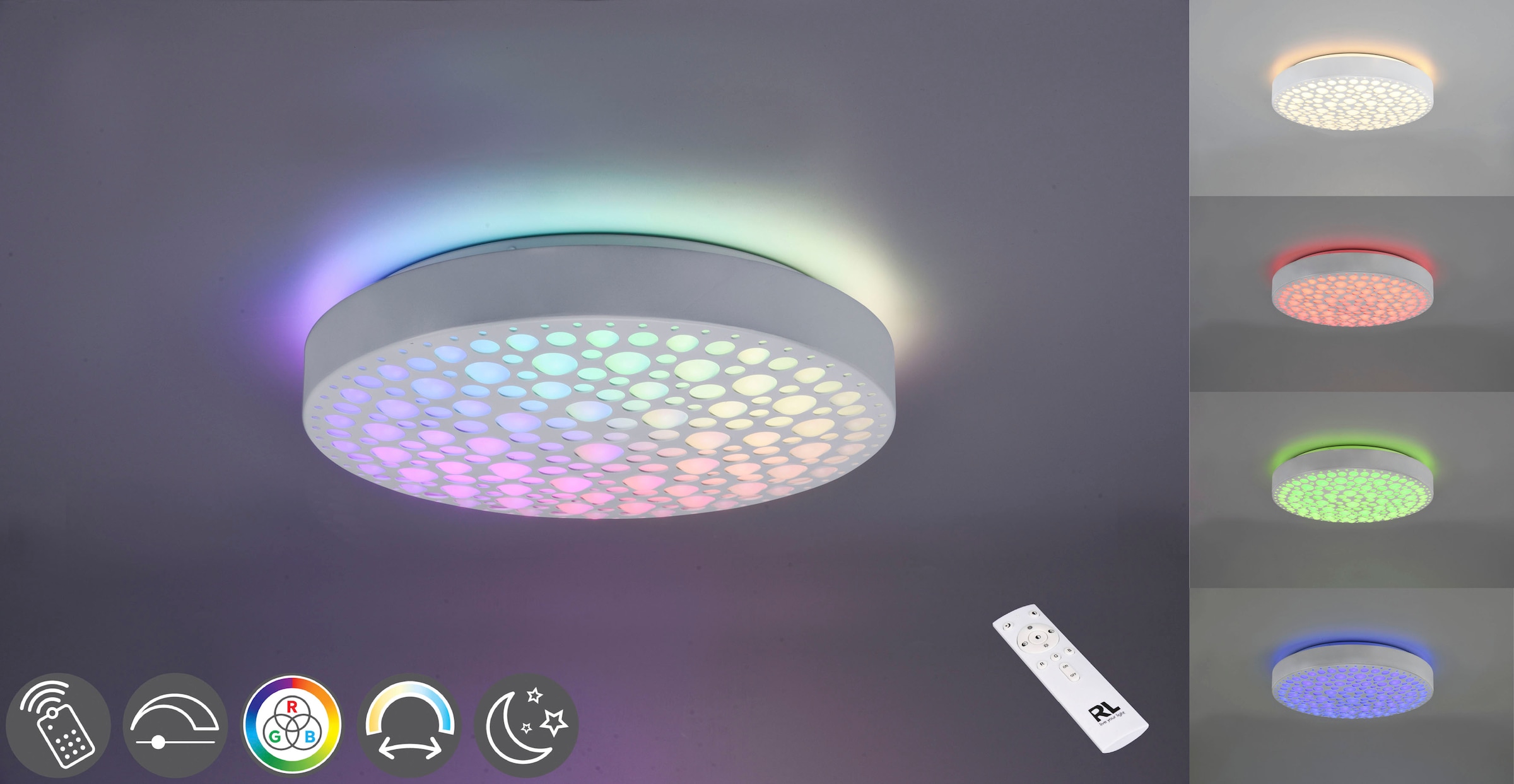 REALITY Leuchten LED Deckenleuchte »Chizu«, 1 flammig, Leuchtmittel LED-Boa günstig online kaufen