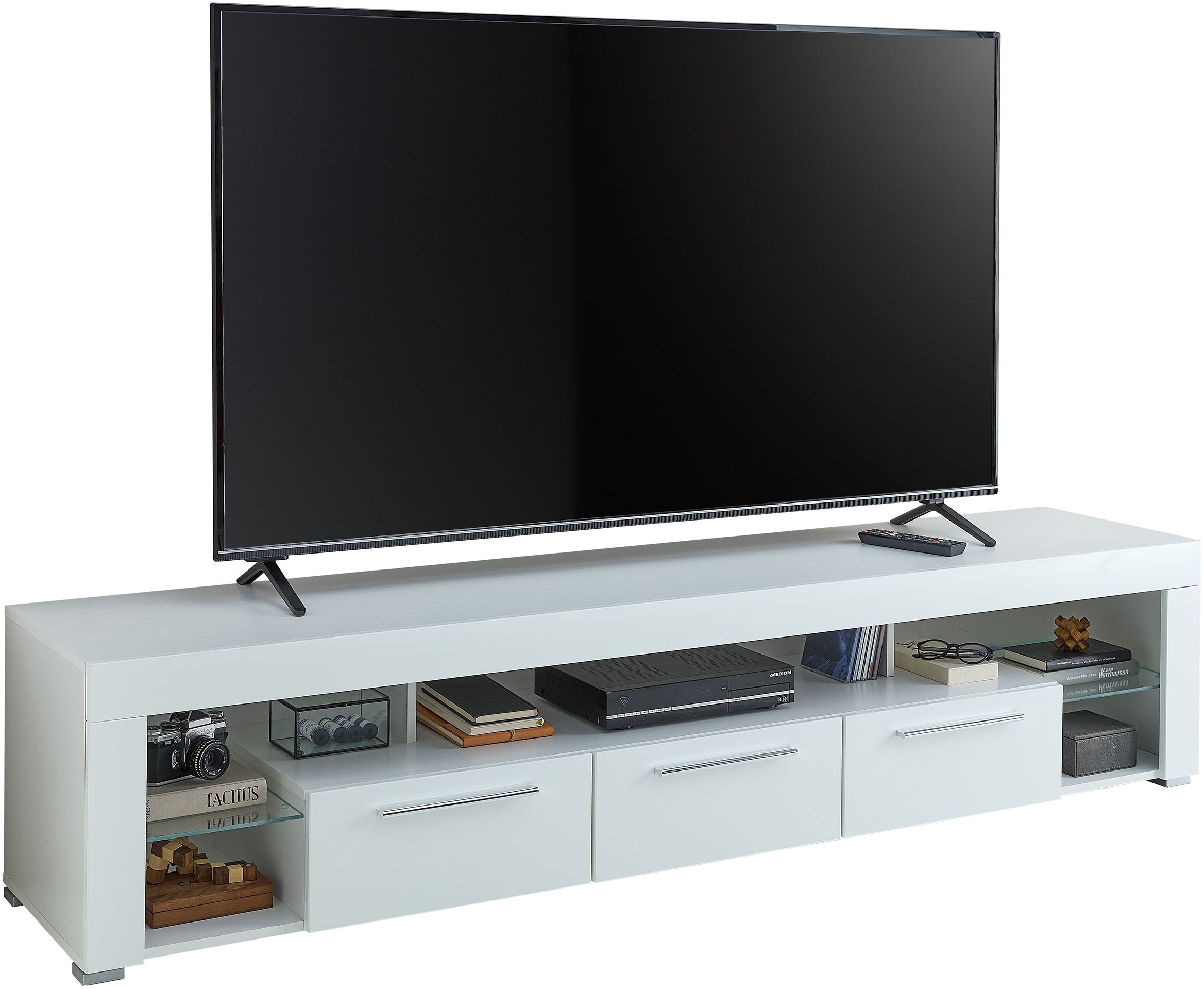 Stolkom TV-Schrank »Goal« 3 Schubkästen, 5 offenen Fächern, Stellmaß 200/44/44 cm