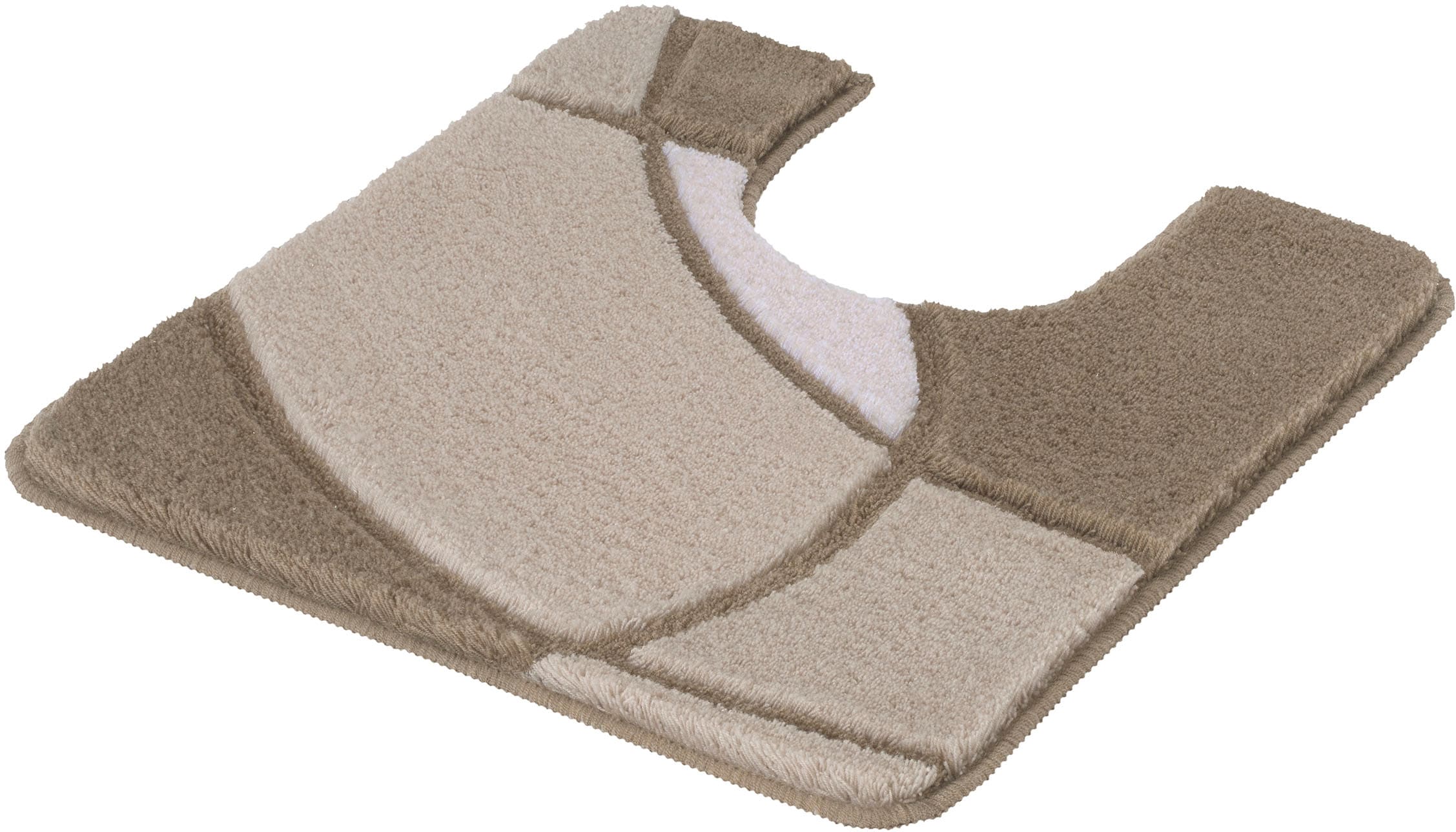 Kleine Wolke Badematte »Kent« Höhe 20 mm rutschhemmend beschichtet fußbodenheizungsgeeignet Badteppich, modernes Design, Hoch-Tief Effekt, waschbar