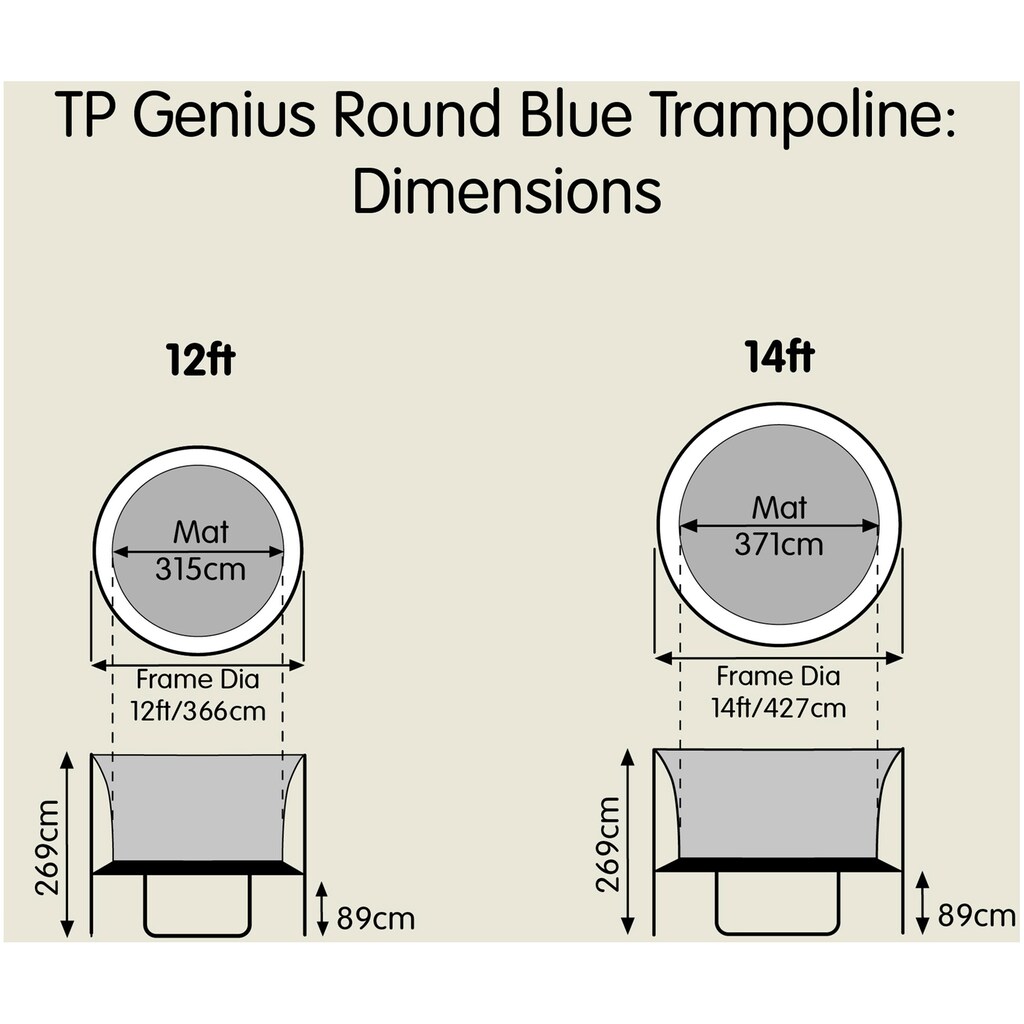 TP Toys Gartentrampolin »Genius«