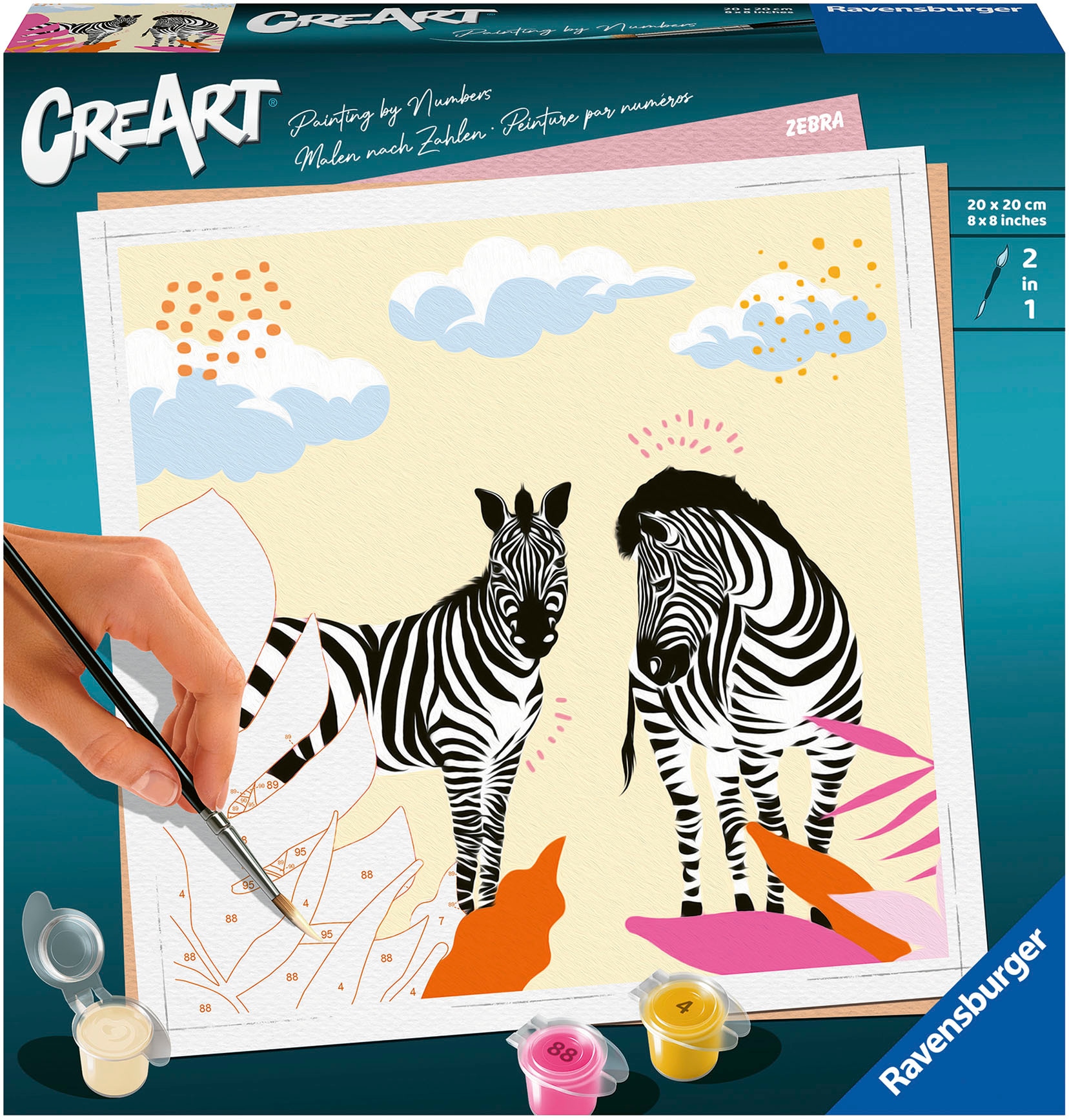 Ravensburger Malen nach Zahlen »CreArt, Zebra«, Made in Europe