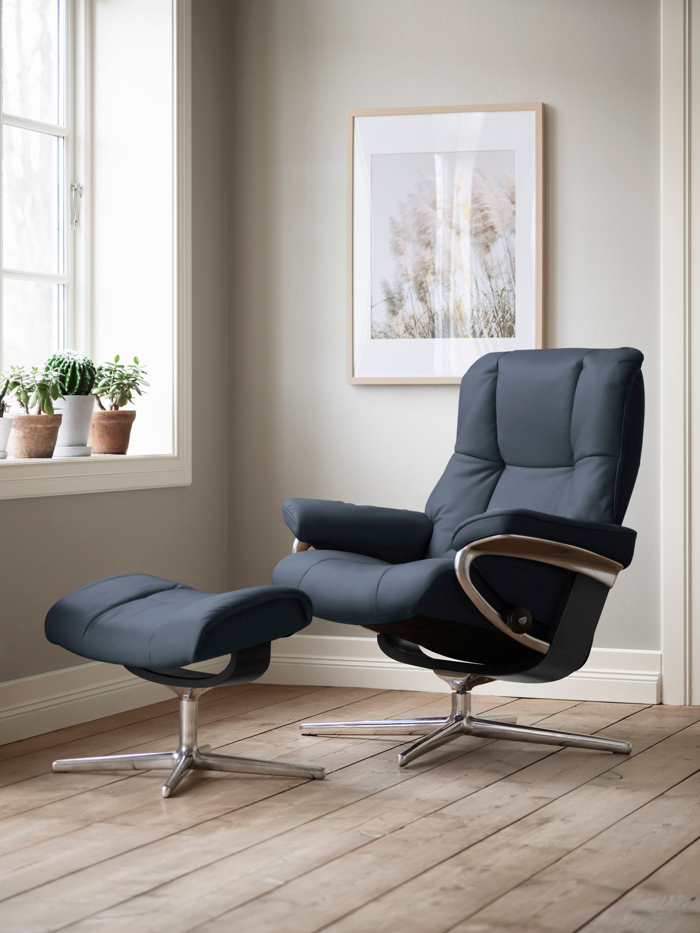 Stressless® Fußhocker »Mayfair«, mit Cross Base, Größe S, M & L, Holzakzent Schwarz