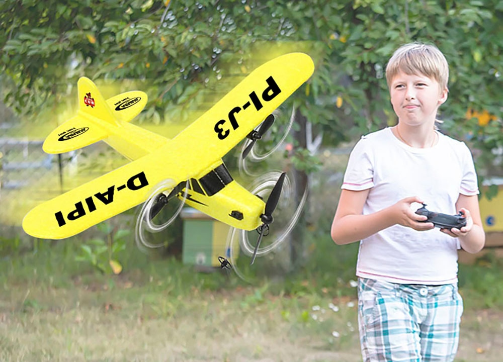 Jamara RC-Flugzeug »Piper J3-CUB Flugzeug, 2,4 GHz, Gyro 2CH«