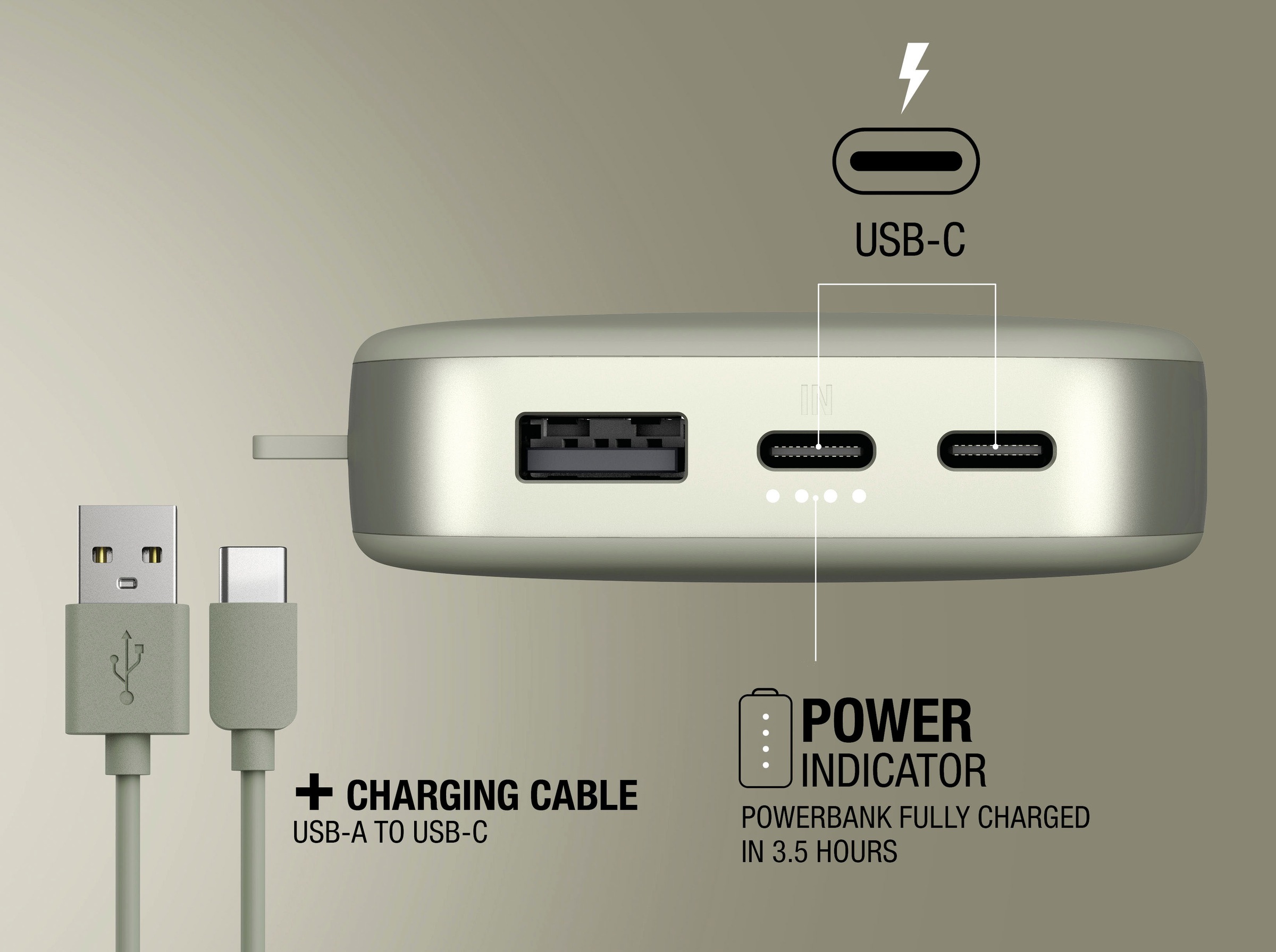 Fresh´n Rebel Powerbank »Power Pack 18000mAh mit USB-C, Ultra Fast Charge & 20W PD«